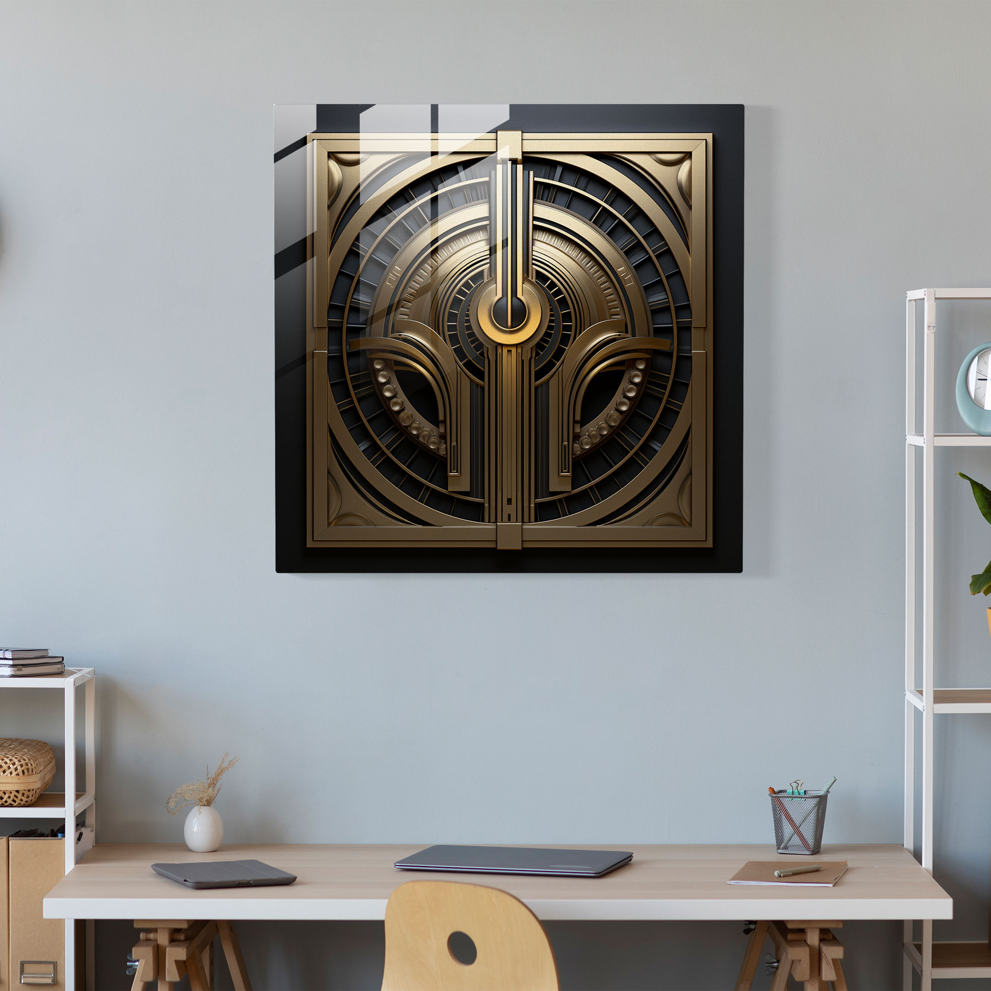 Metallica Art Deco Glass Print - Metallica, Metal Textures, Metallica, Metallic Design