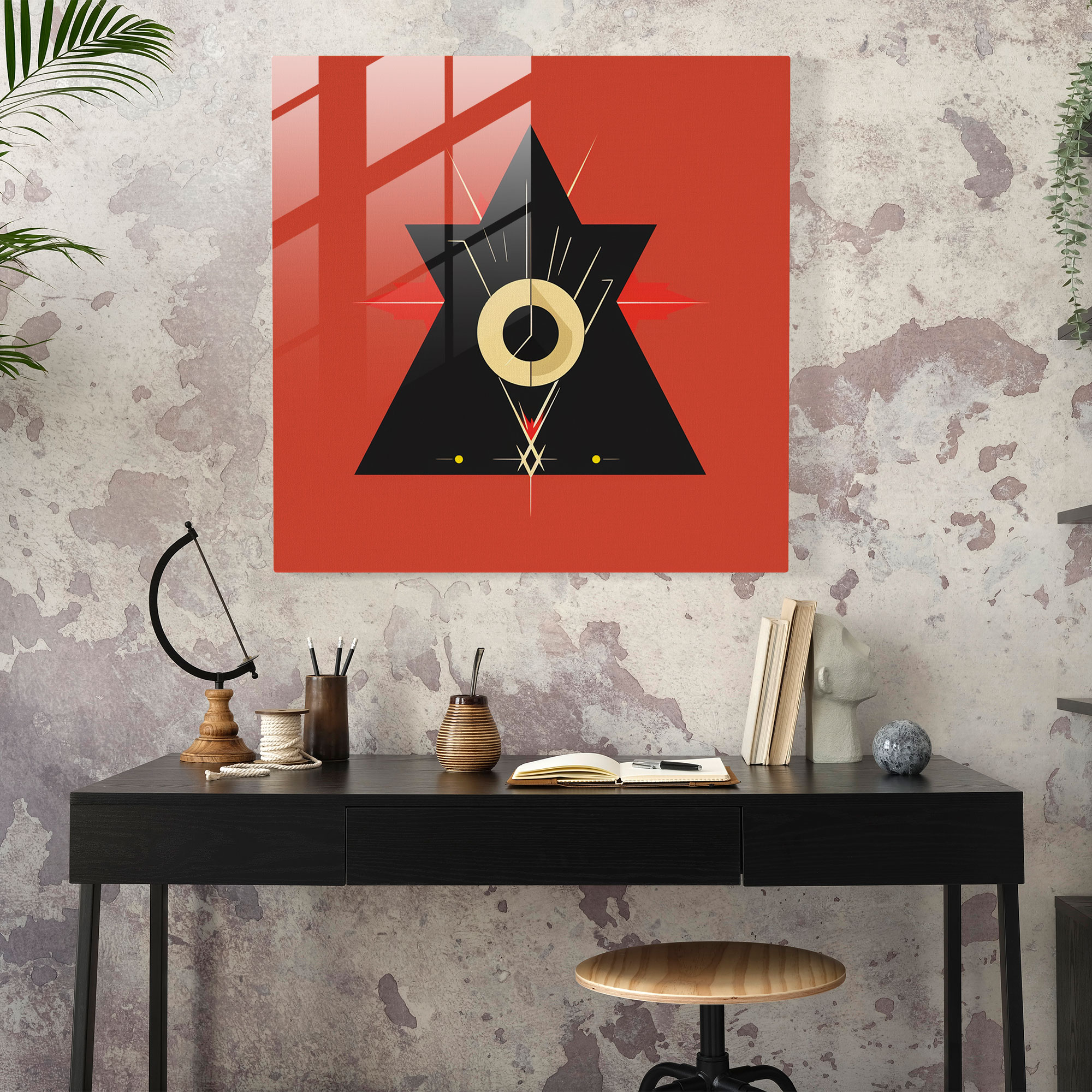 Metallica Minimalist Cam Tablo - Modern Sanat Minimalist İllüstrasyon