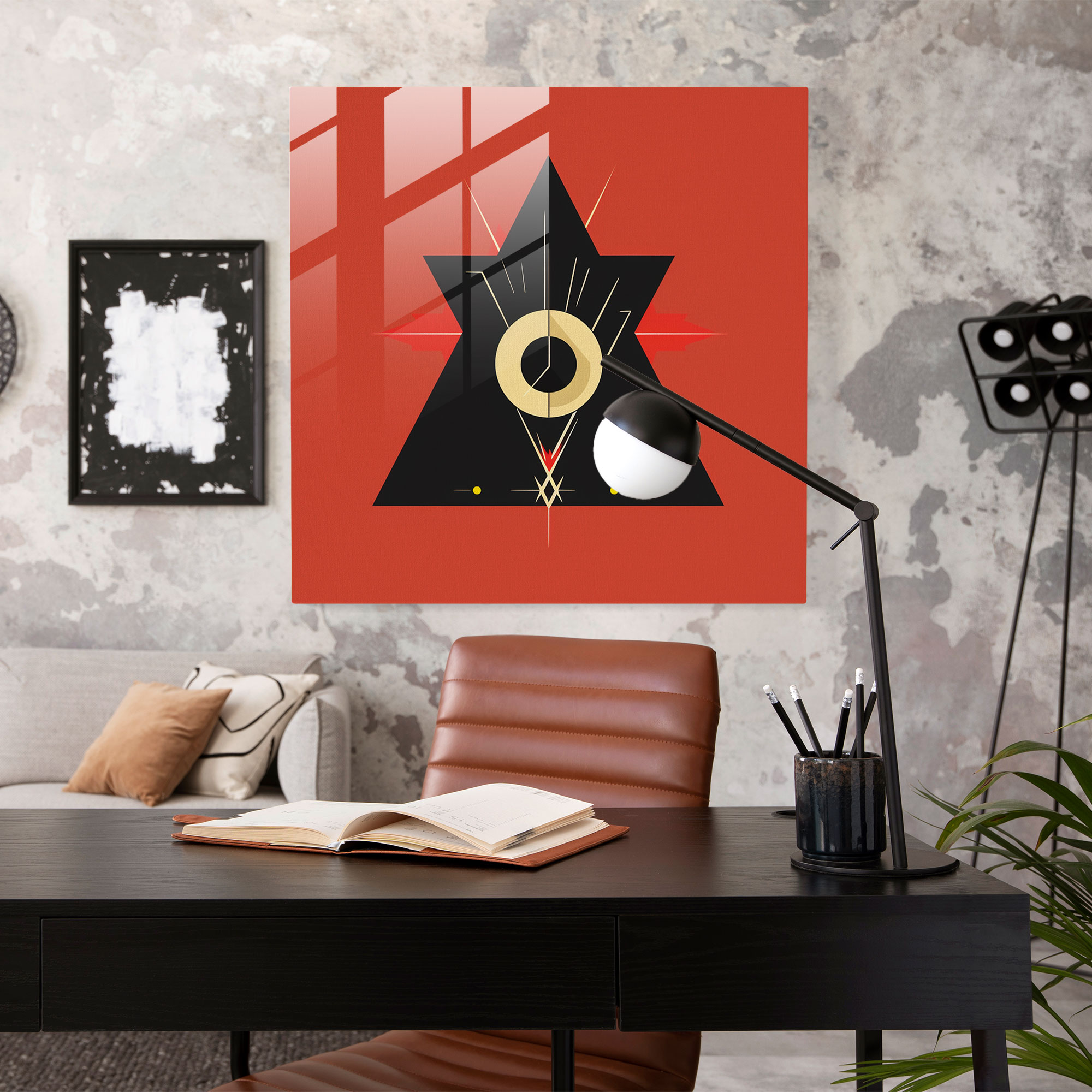 Metallica Minimalist Cam Tablo - Modern Sanat Minimalist İllüstrasyon