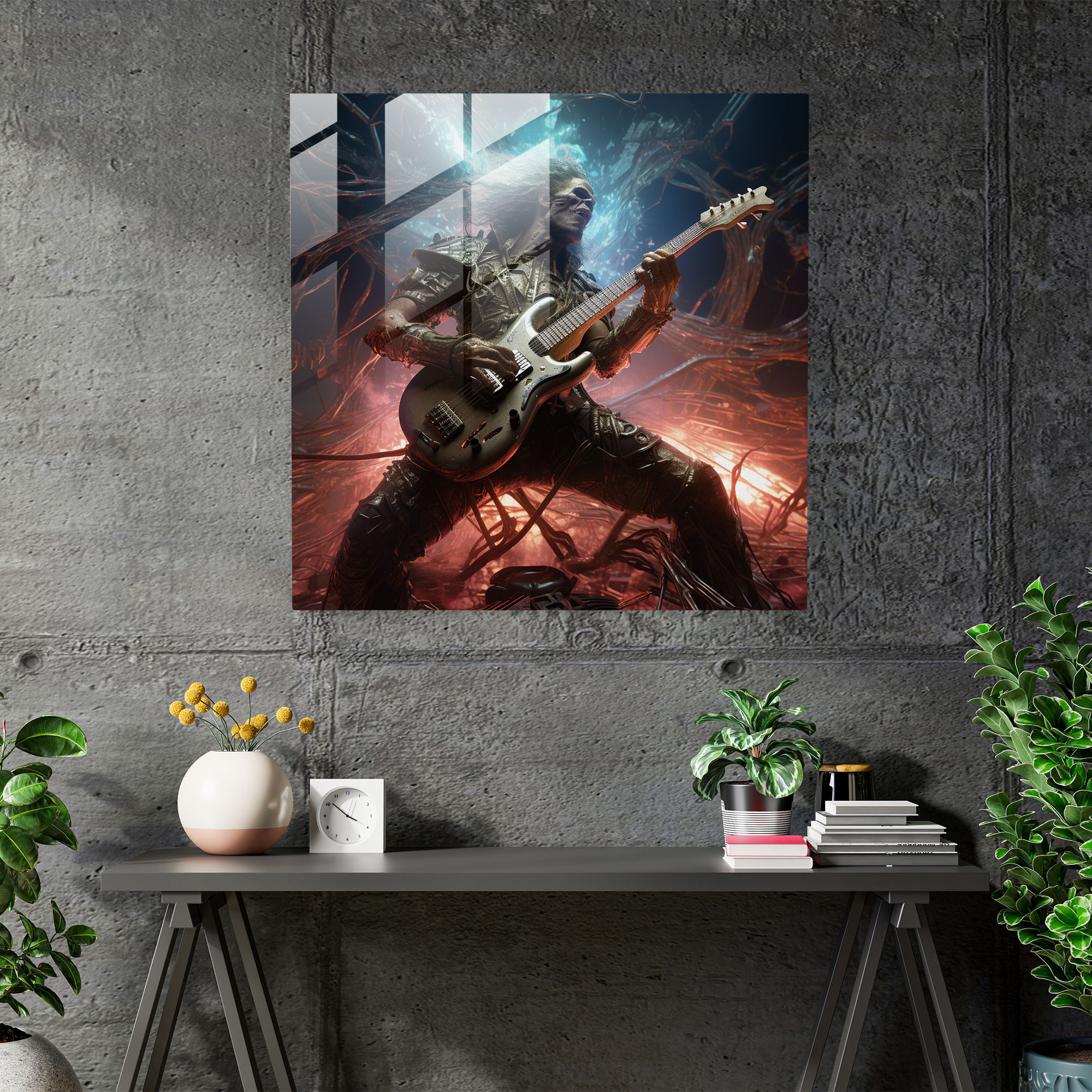 Metallica Gelecekten Gelen Cam Tablo - Metallica Cam Sanat Metallica Tablosu