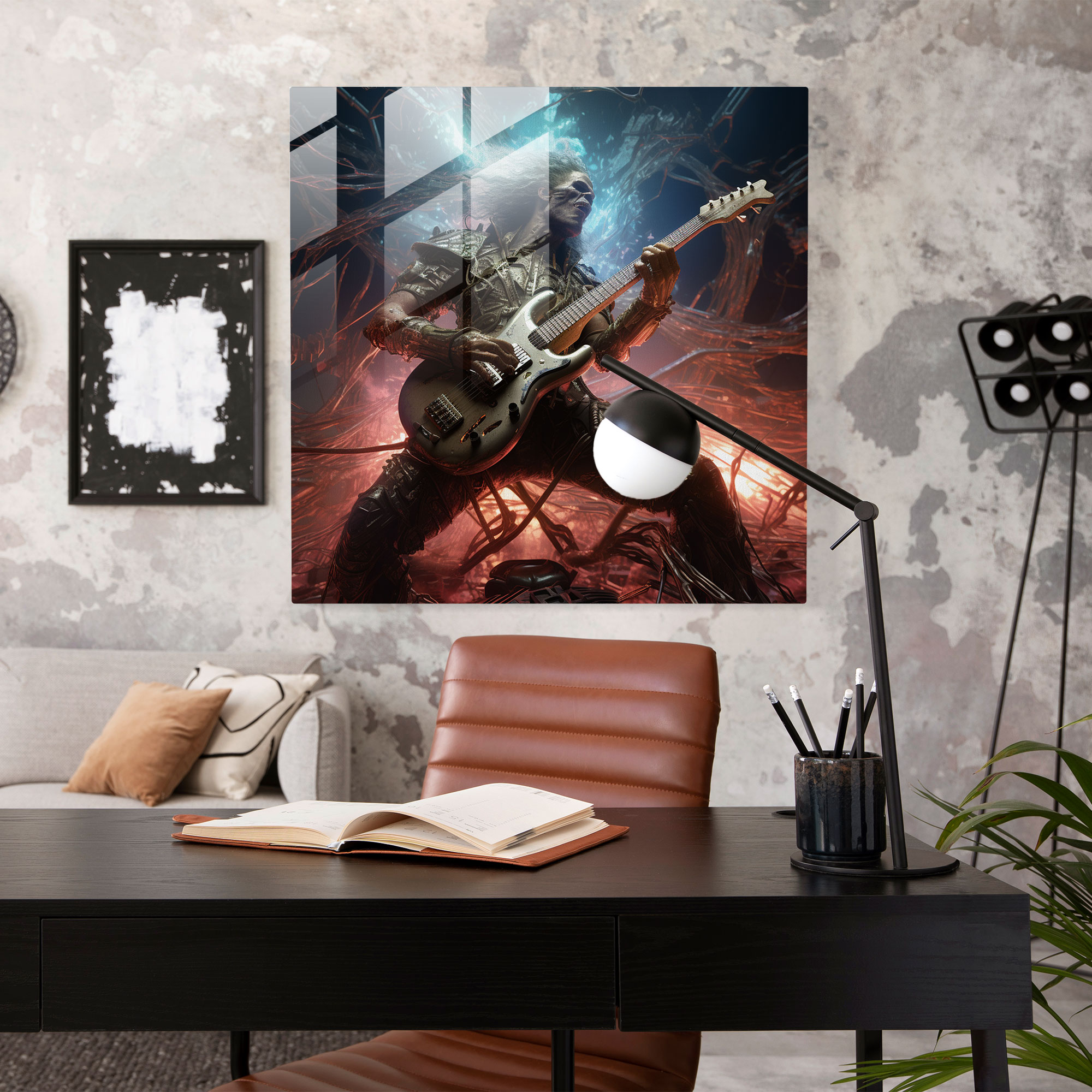 Metallica Gelecekten Gelen Cam Tablo - Metallica Cam Sanat Metallica Tablosu