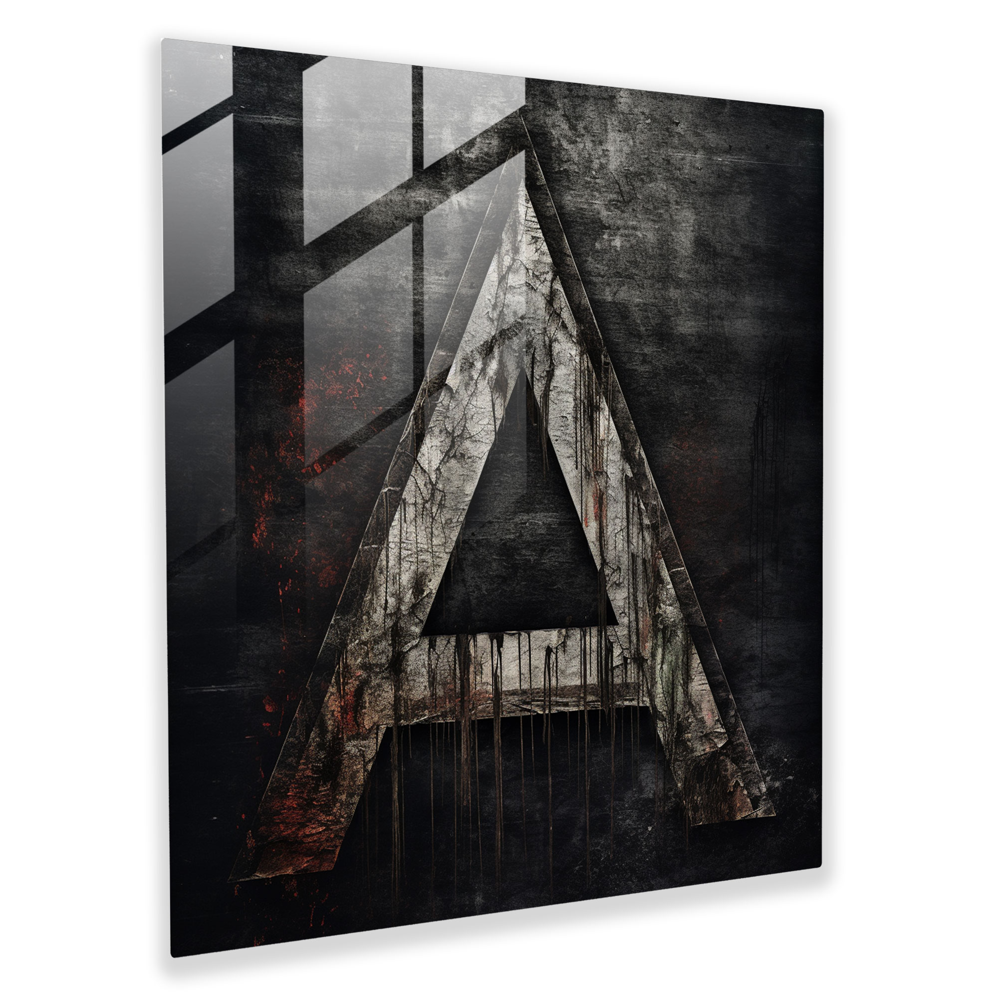 Metallica Logo Glass Print - Metallica, Logo Artwork, Grungy Aesthetic, Glass Wall Art