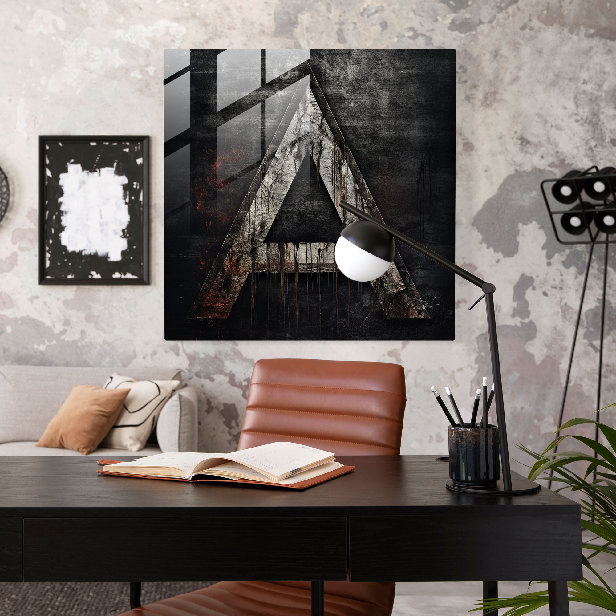 Metallica Logo Glass Print - Metallica, Logo Artwork, Grungy Aesthetic, Glass Wall Art
