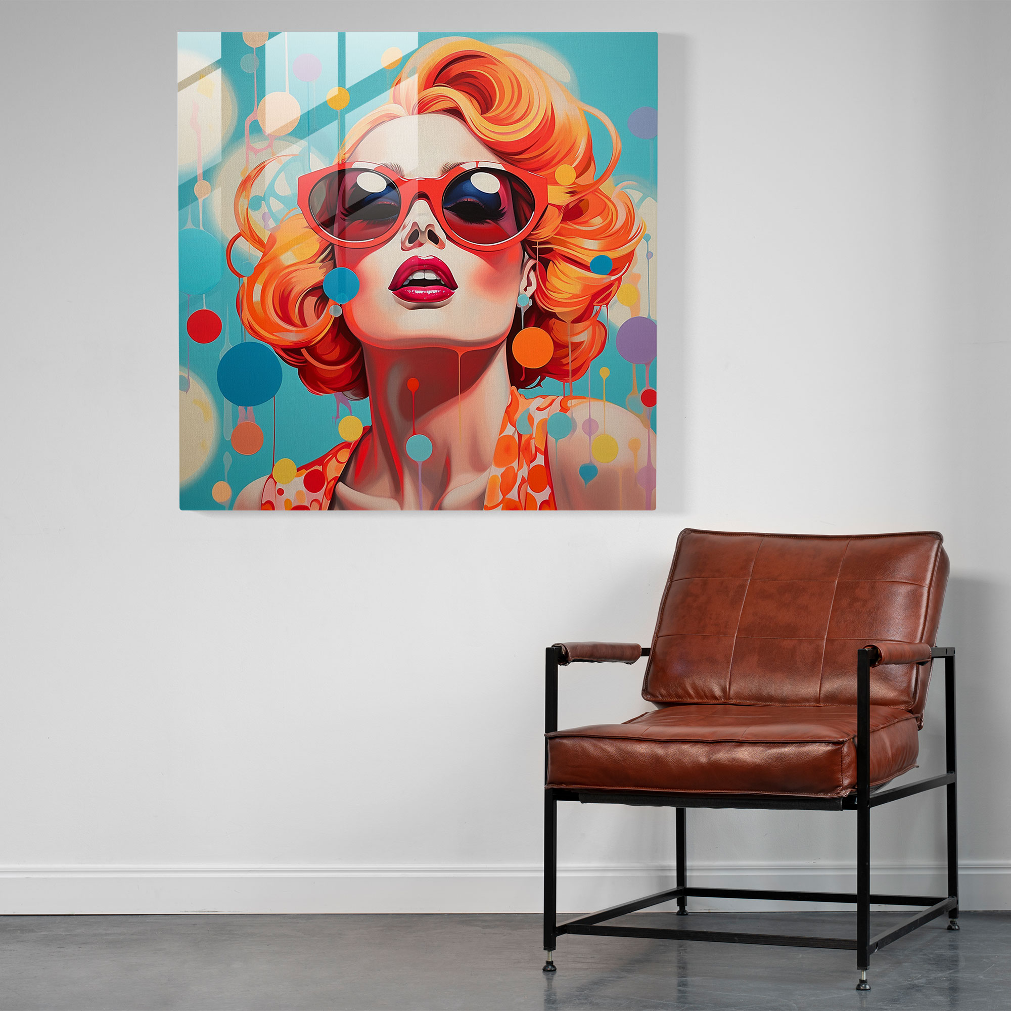 Energievolle Glasbilder - Pop Art Explosion Glas Wandkunst