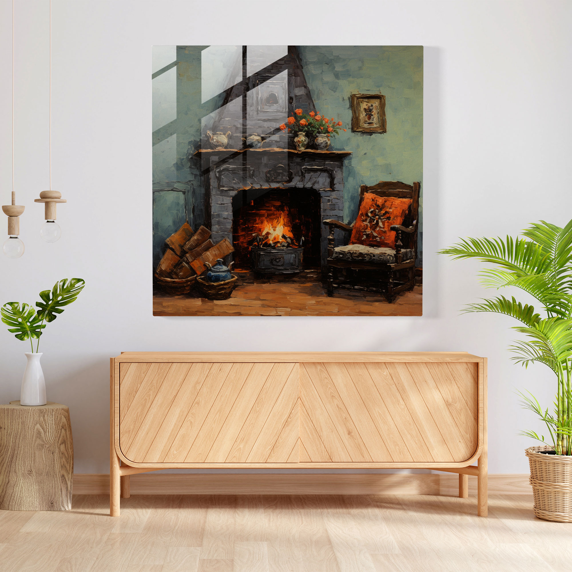 Glasbild Rustikaler Charme