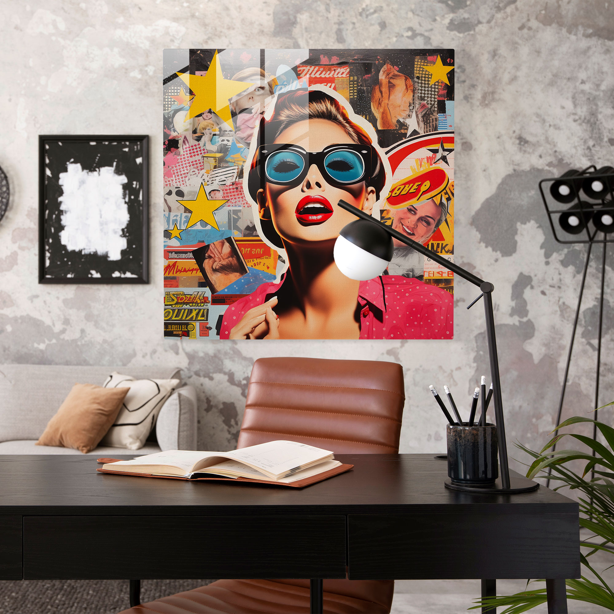 Lebendiges Popkultur Glasbild