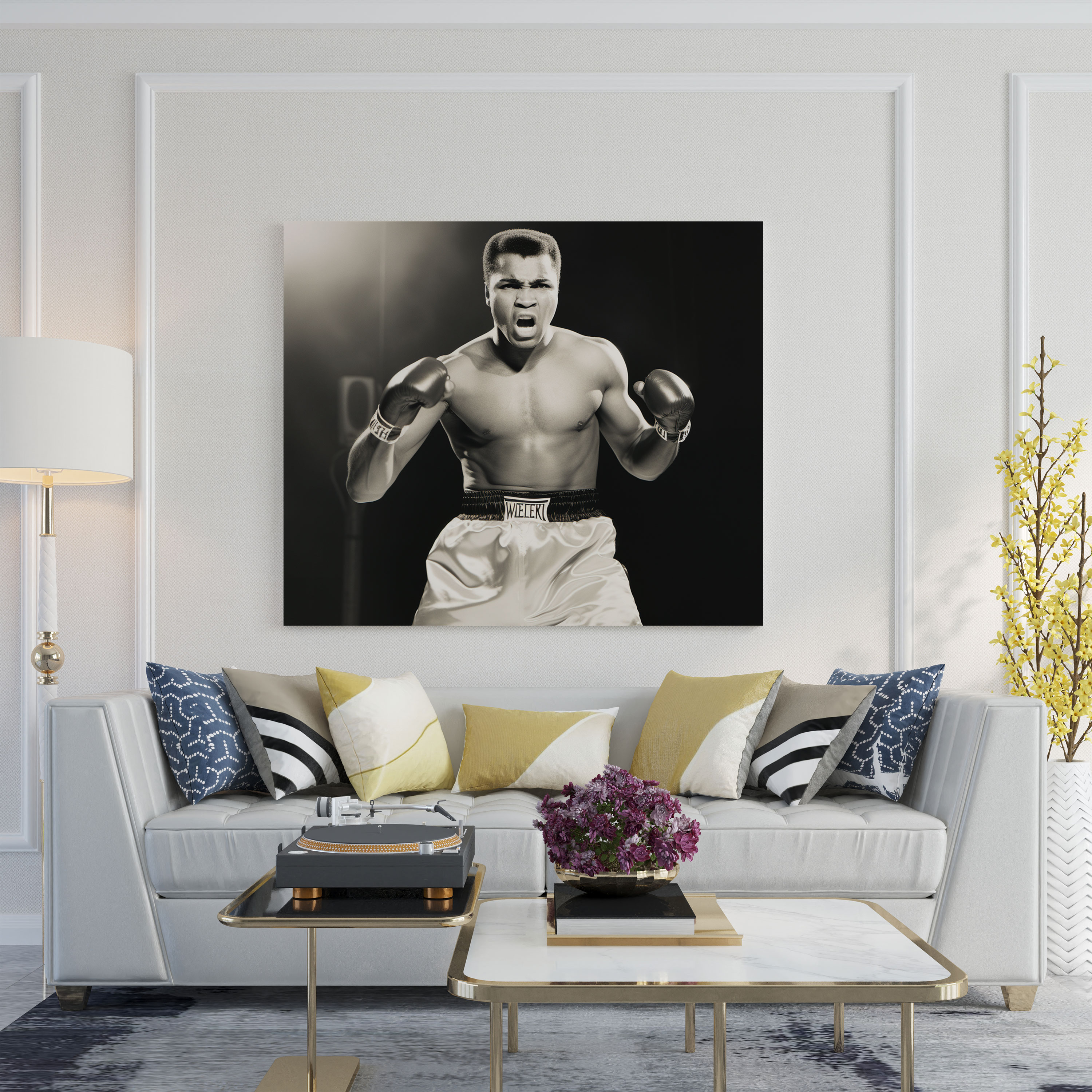 Muhammad Ali Canvas Print - Vintage Black And White Wall Art - Muhammad Ali, Home Decoration, Vintage Photograph, Muhammad Ali