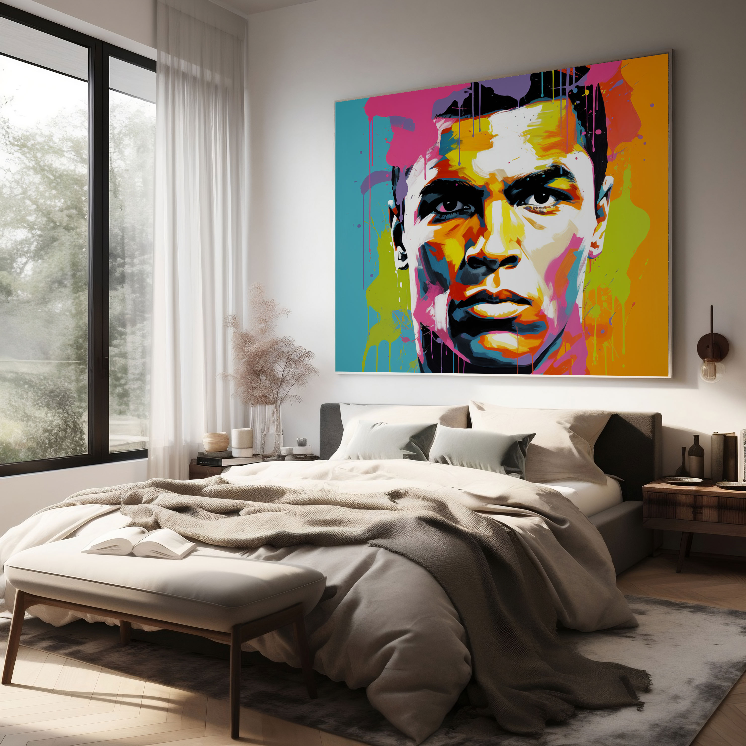 Muhammad Ali Wall Decoration - Pop Art Inspired Canvas Print - Muhammad Ali, Pop Art, Home Decoration, Muhammad Ali