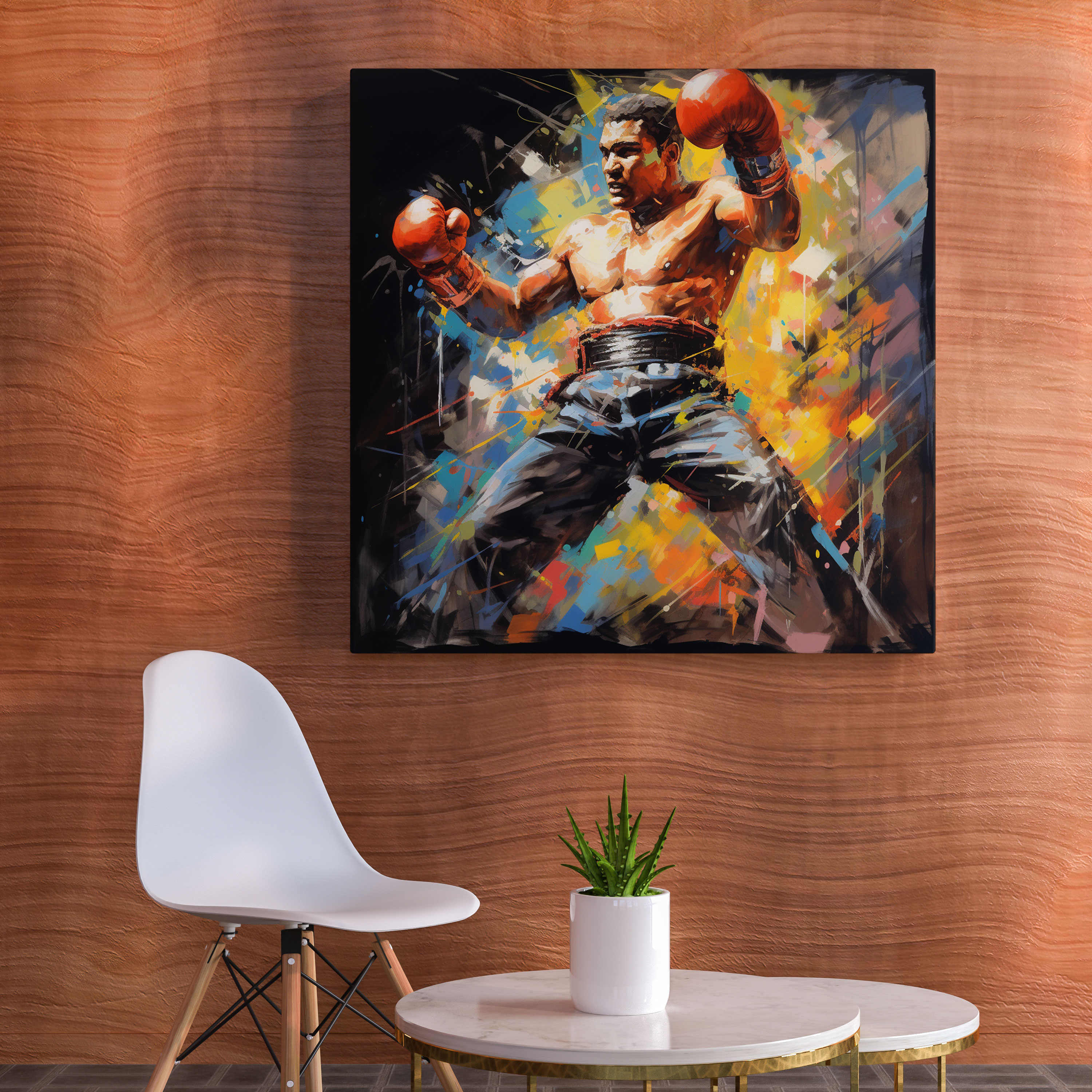 Muhammad Ali Canvas Print Wall Art - Muhammad Ali, Boxing, Determination, Canvas Wall Art