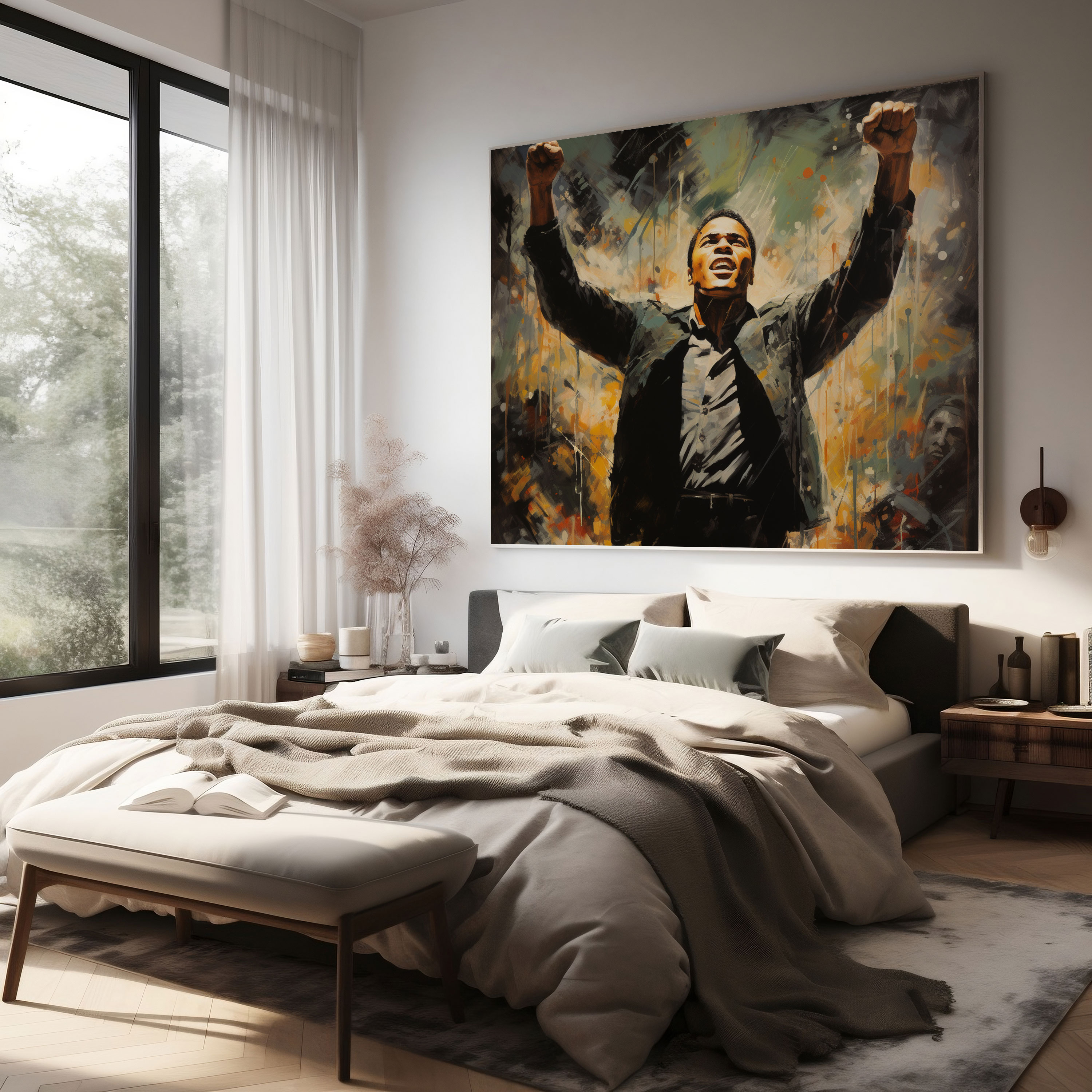 Muhammad Ali Wall Decoration - Muhammad Ali, Canvas, Canvas Wall Art, Perseverance