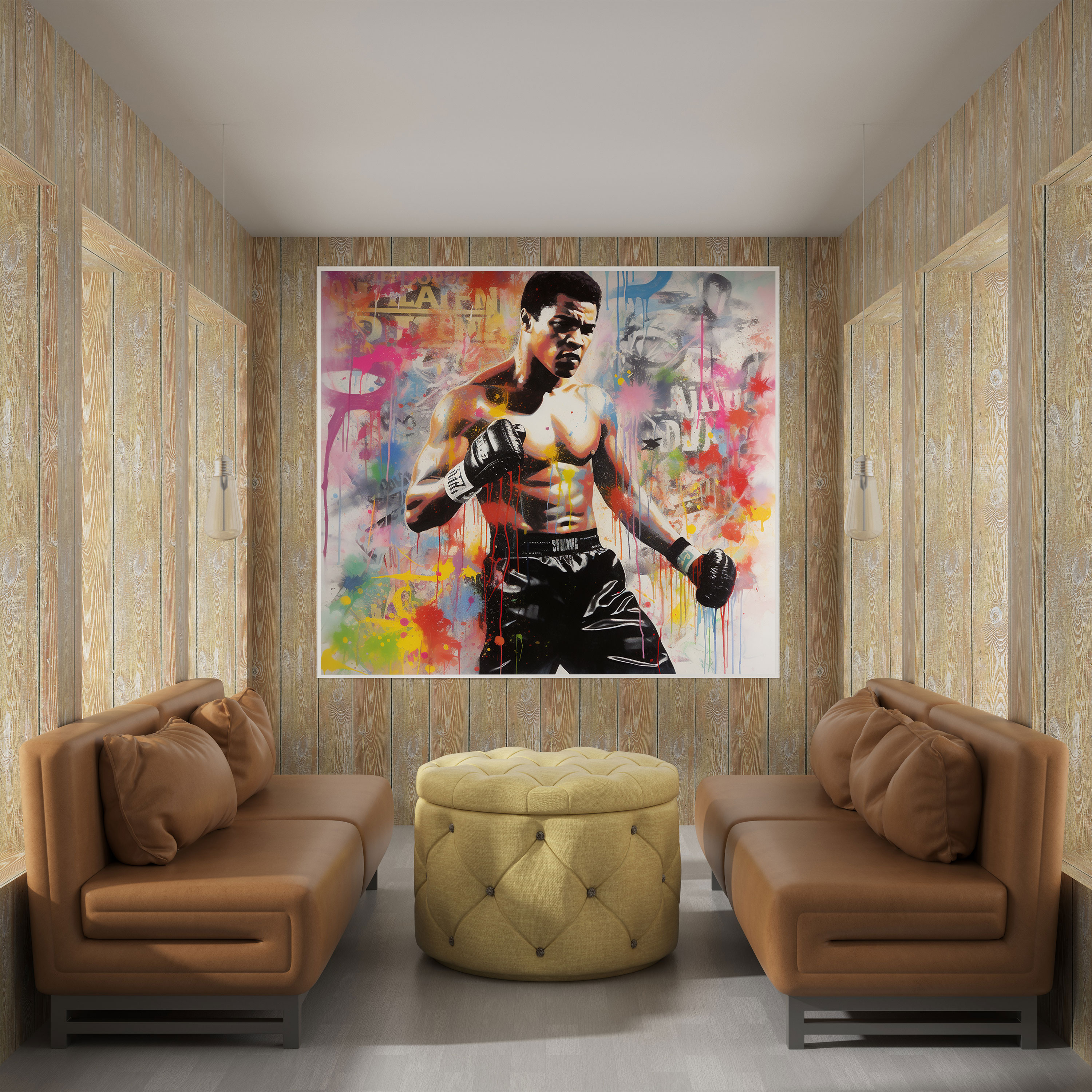 Muhammad Ali İlham Verici Kanvas Tablo - Ev Dekorasyonu Duvar Sanatı