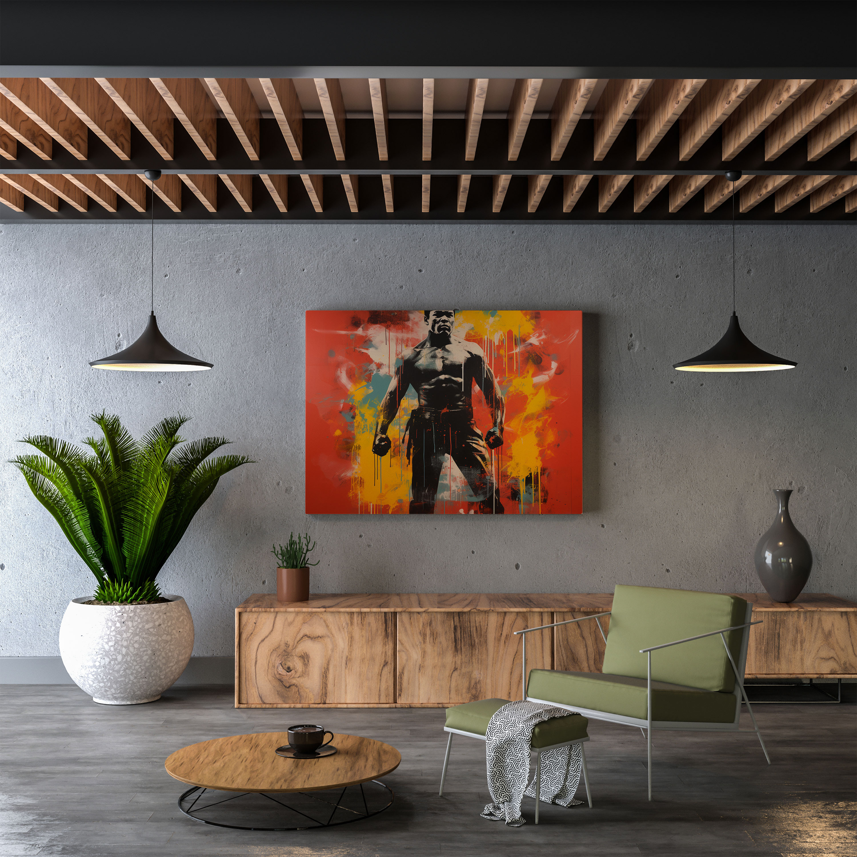 Muhammad Ali Leinwandbild - Ikone des Boxsports Home Deko