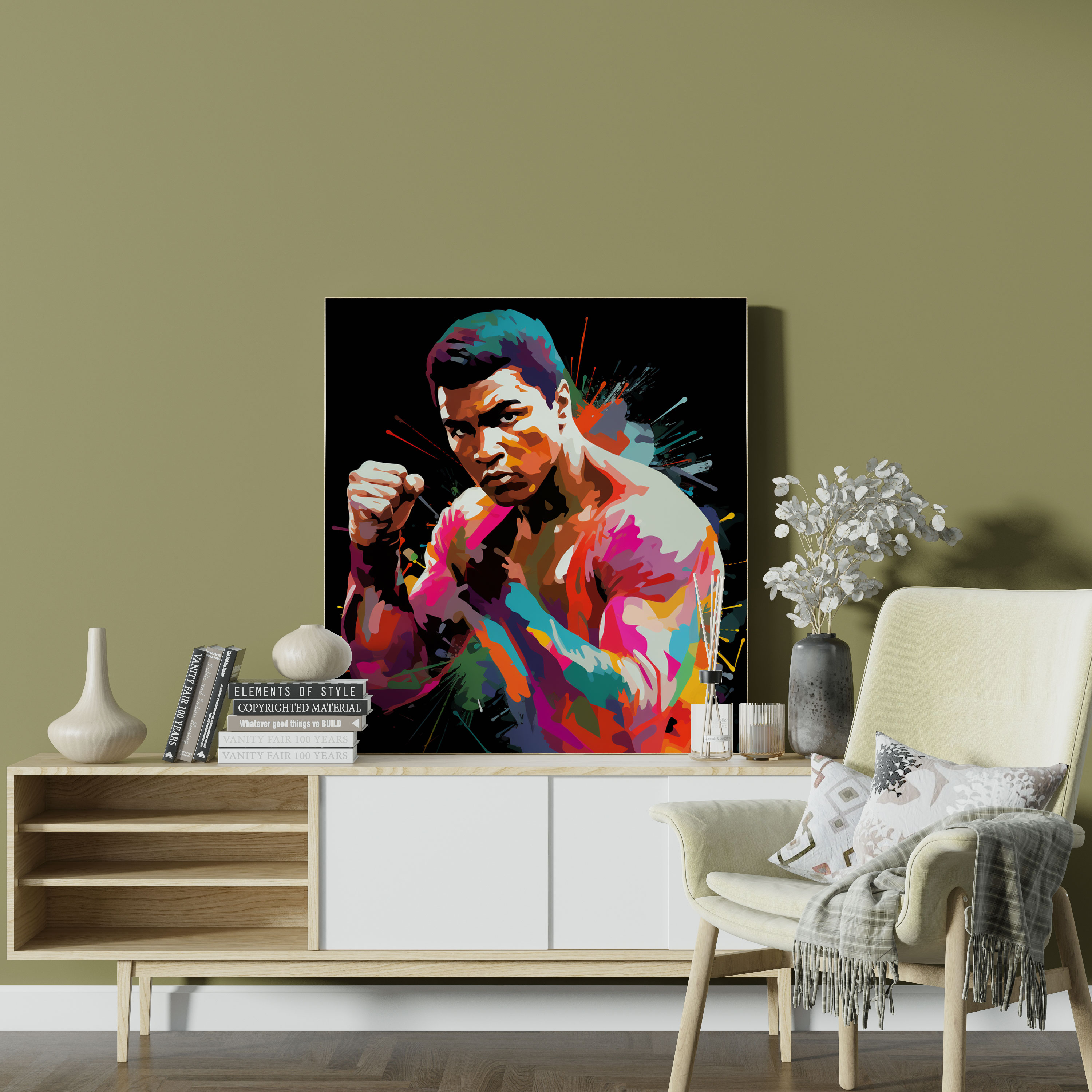 Muhammad Ali Wall Art - Pop Art Extravaganza - Muhammad Ali, Canvas, Wall Art, Personality Tribute
