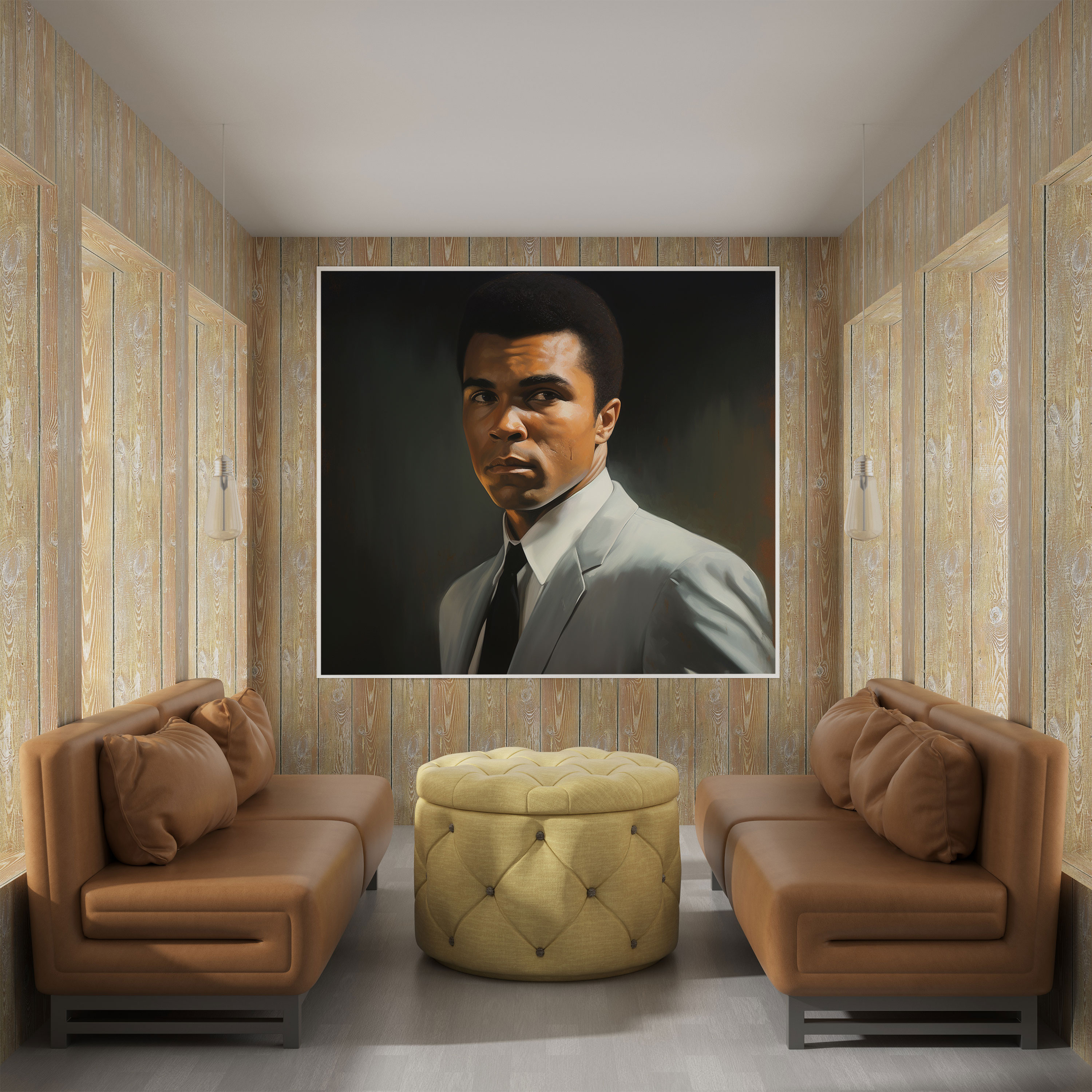 Muhammad Ali Canvas Print - Realistic Portrait Showcase - Muhammad Ali, Canvas Wall Art, Canvas, Muhammad Ali