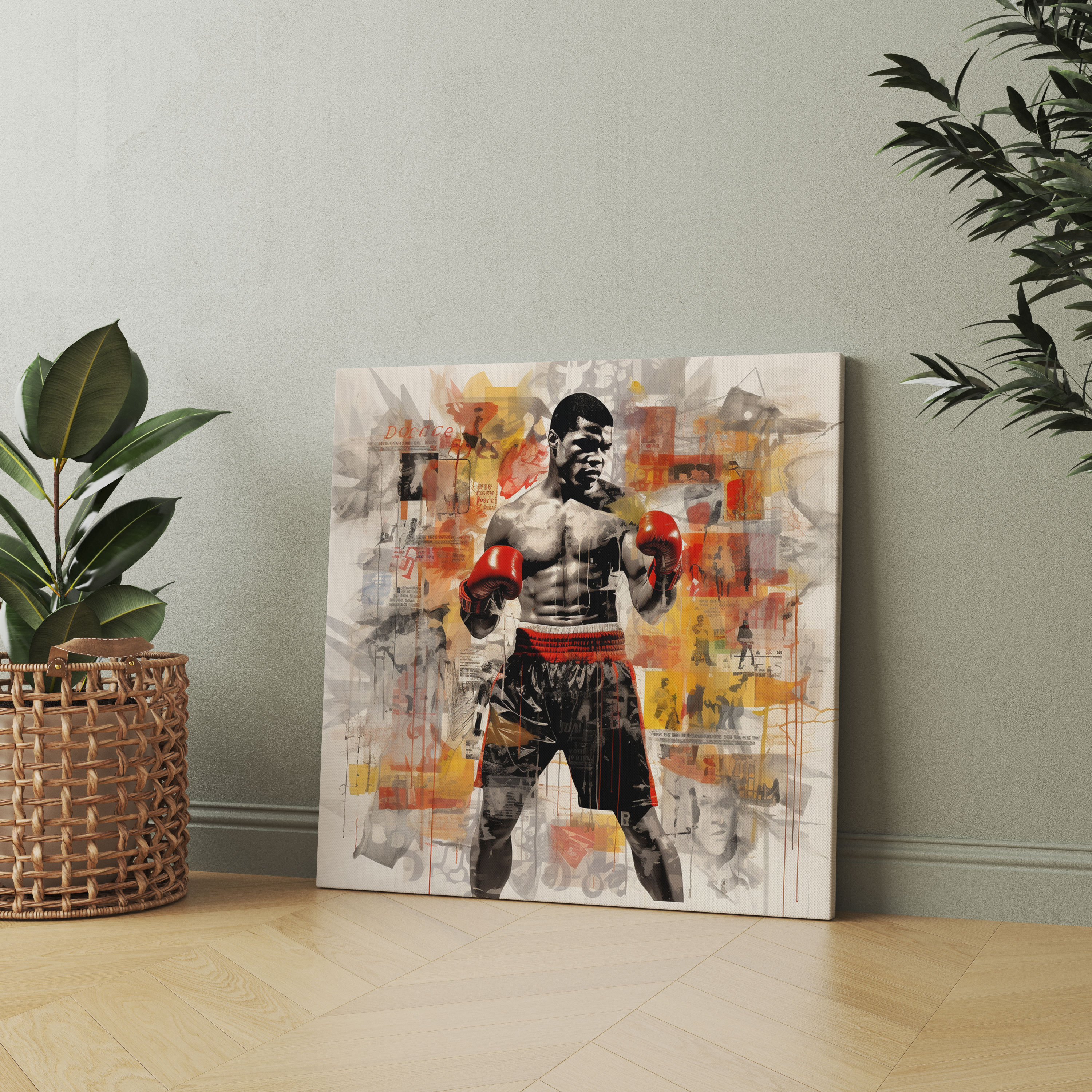 Muhammad Ali Wall Decoration - Fights Collage Showcase - Muhammad Ali, Canvas, Home Decoration, Canvas Print