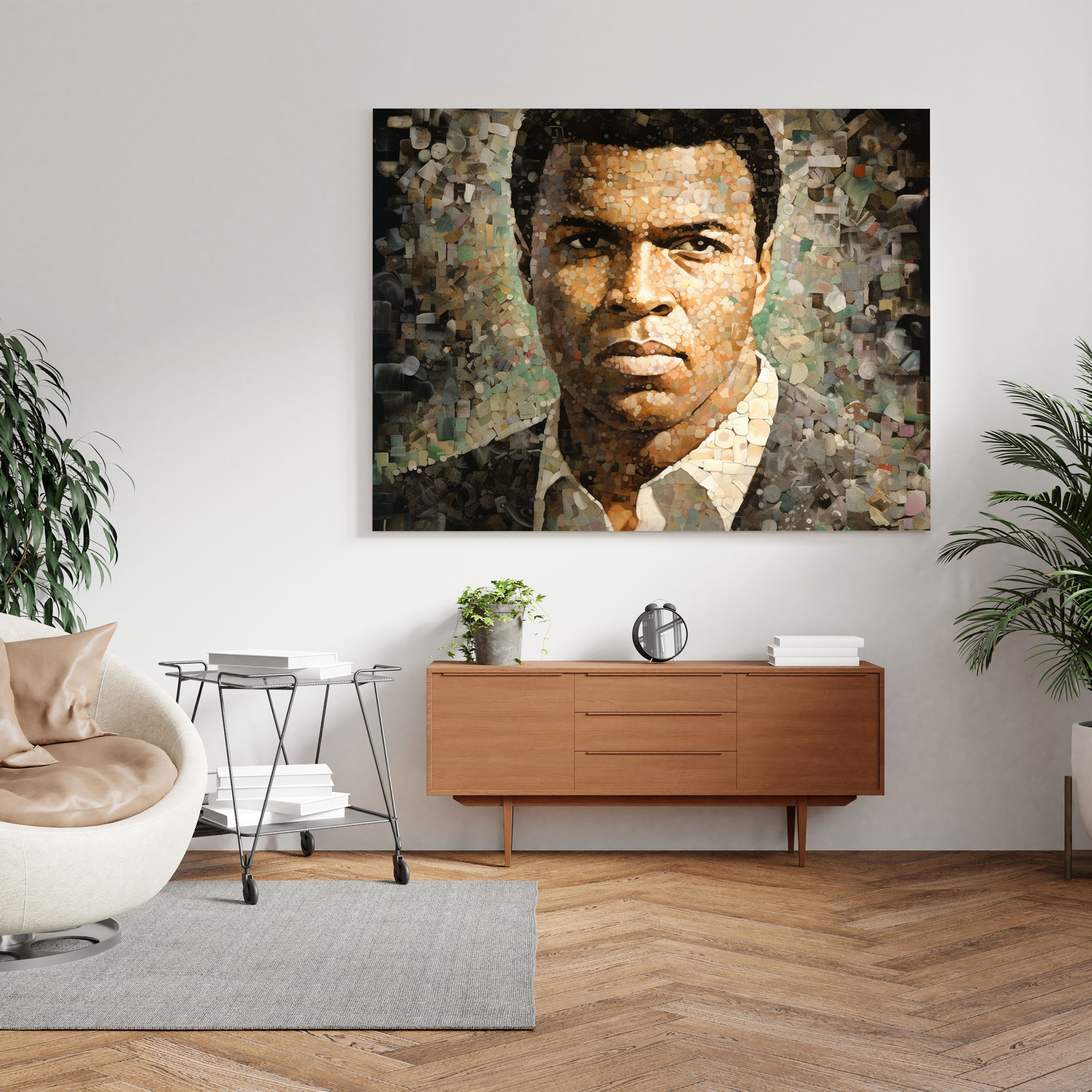 Muhammad Ali Wall Art - Mosaic Masterpiece - Muhammad Ali, Muhammad Ali, Boxing Career Tribute, Canvas Wall Art