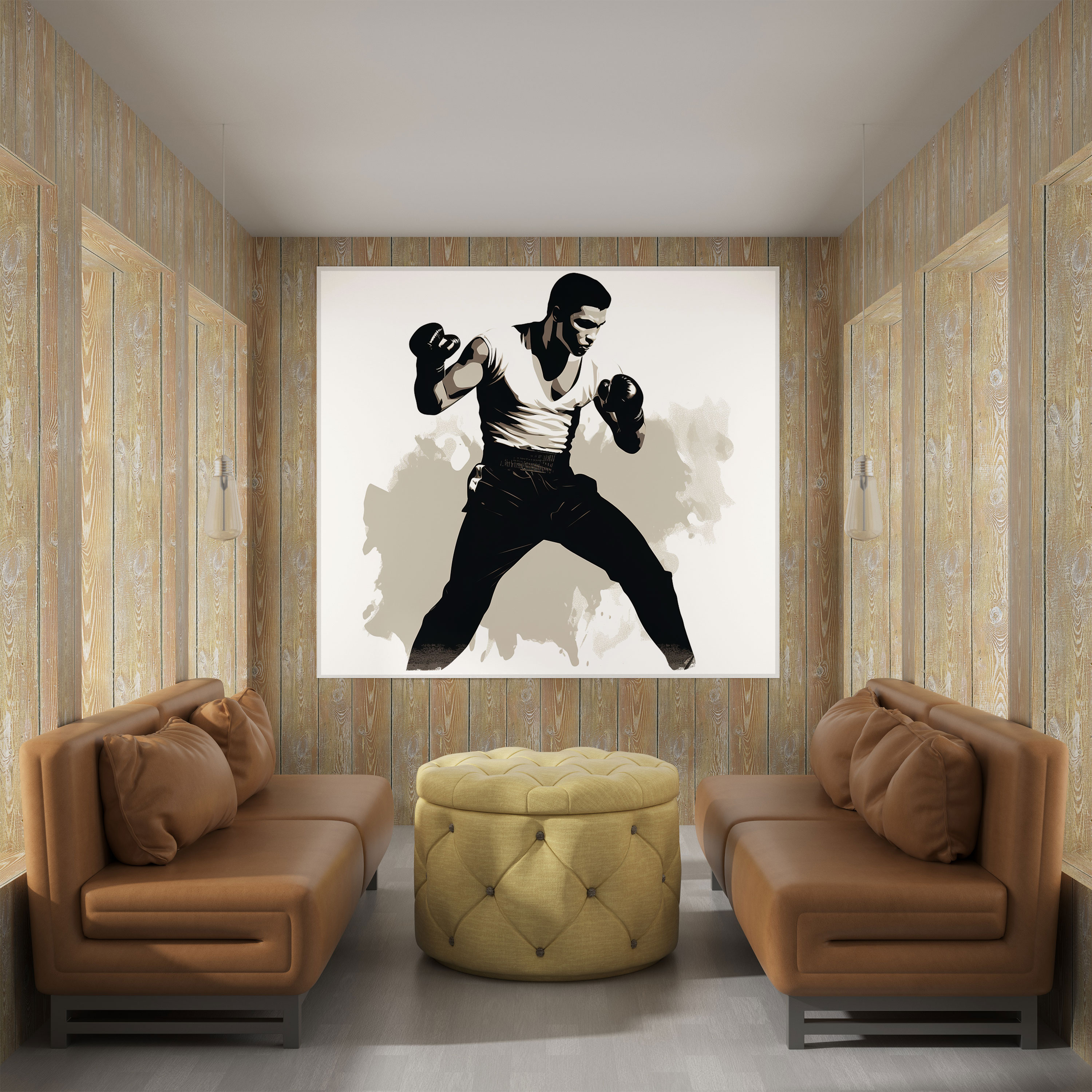 Muhammad Ali Minimalist Wall Art - Muhammad Ali, Canvas, Home Decoration, Wall Decoration