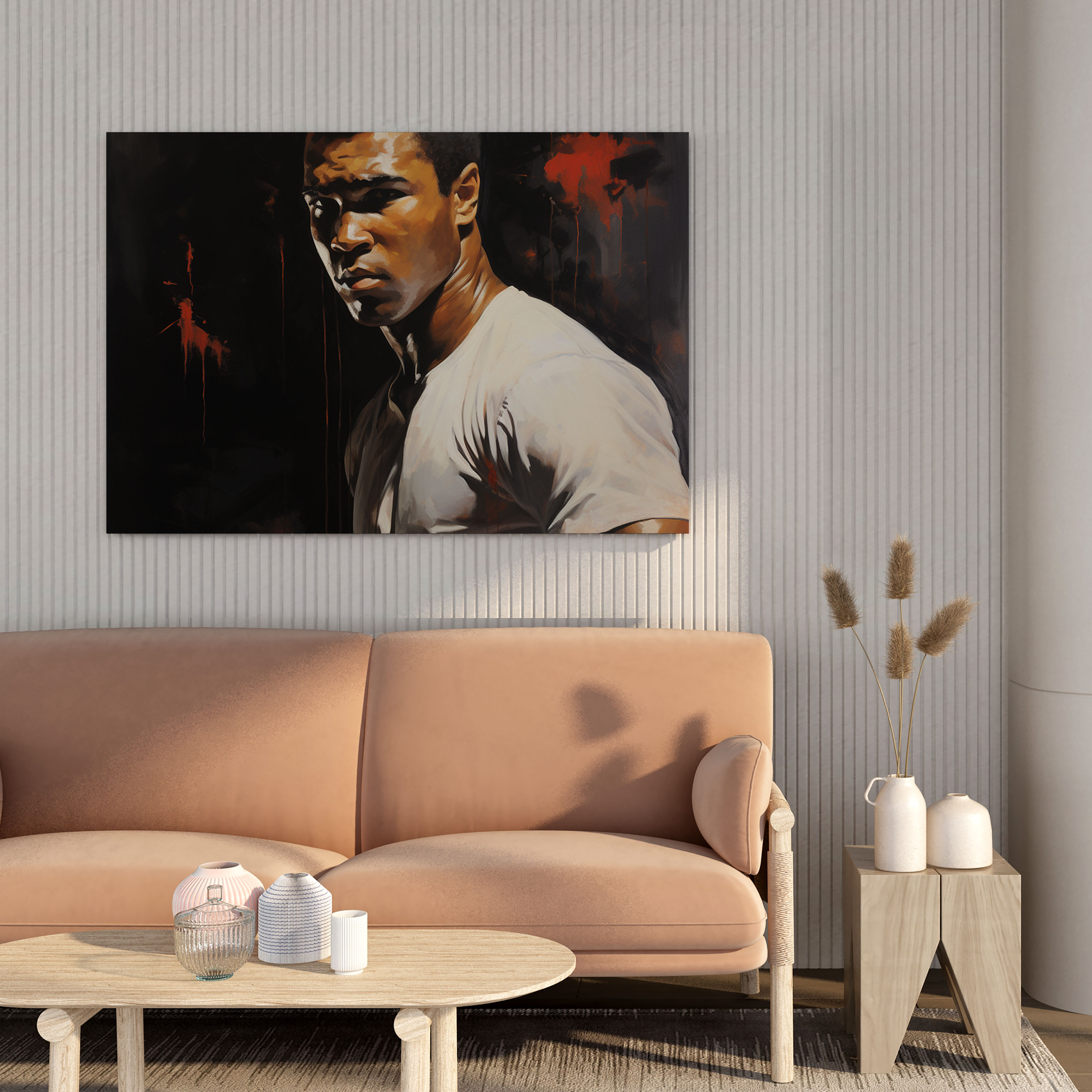Intense Muhammed Ali Oil Painting - Muhammad Ali, Canvas Wall Art, Oil Painting, Muhammad Ali