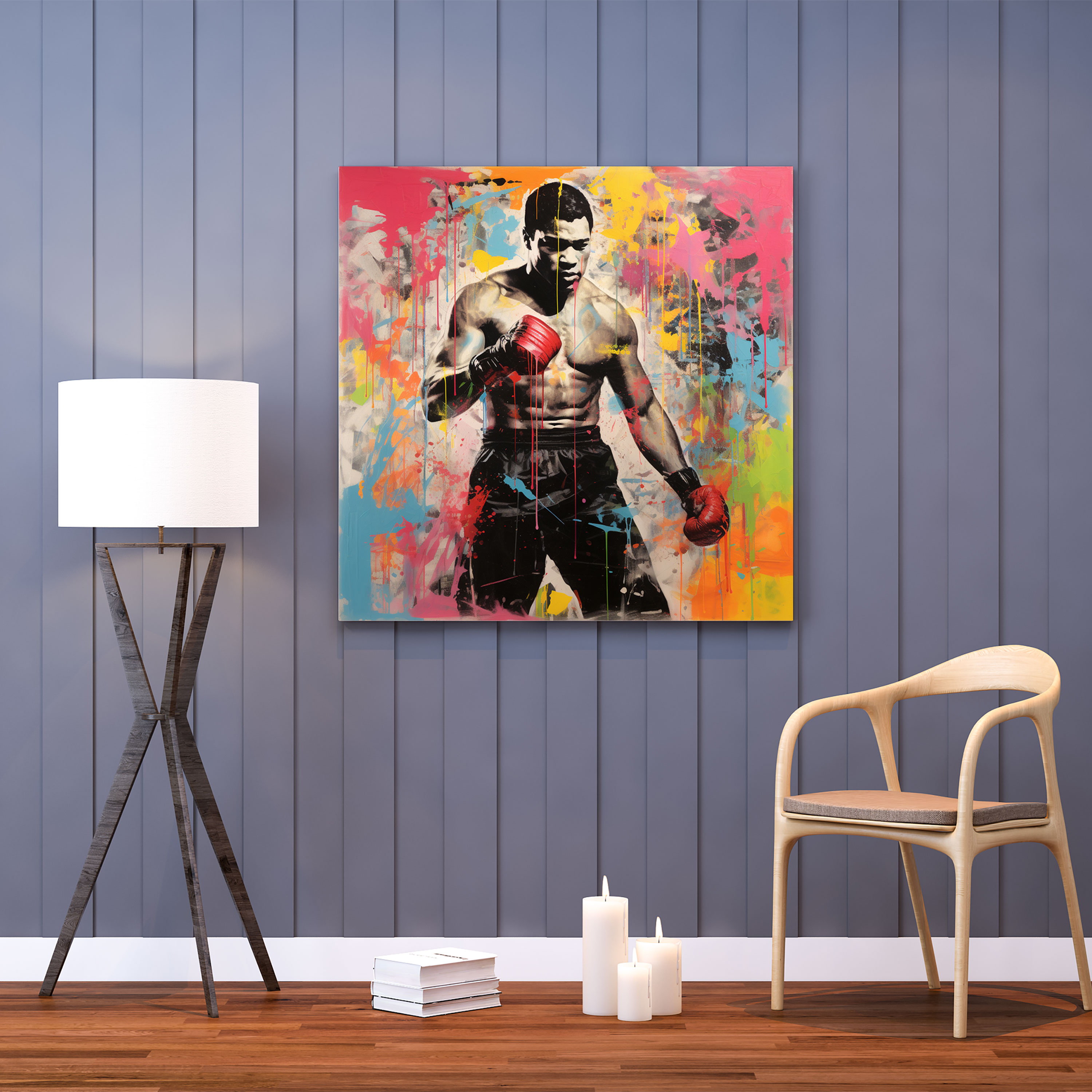 Muhammad Ali Abstract Wall Decoration - Muhammad Ali, Canvas, Home Decoration, Wall Art