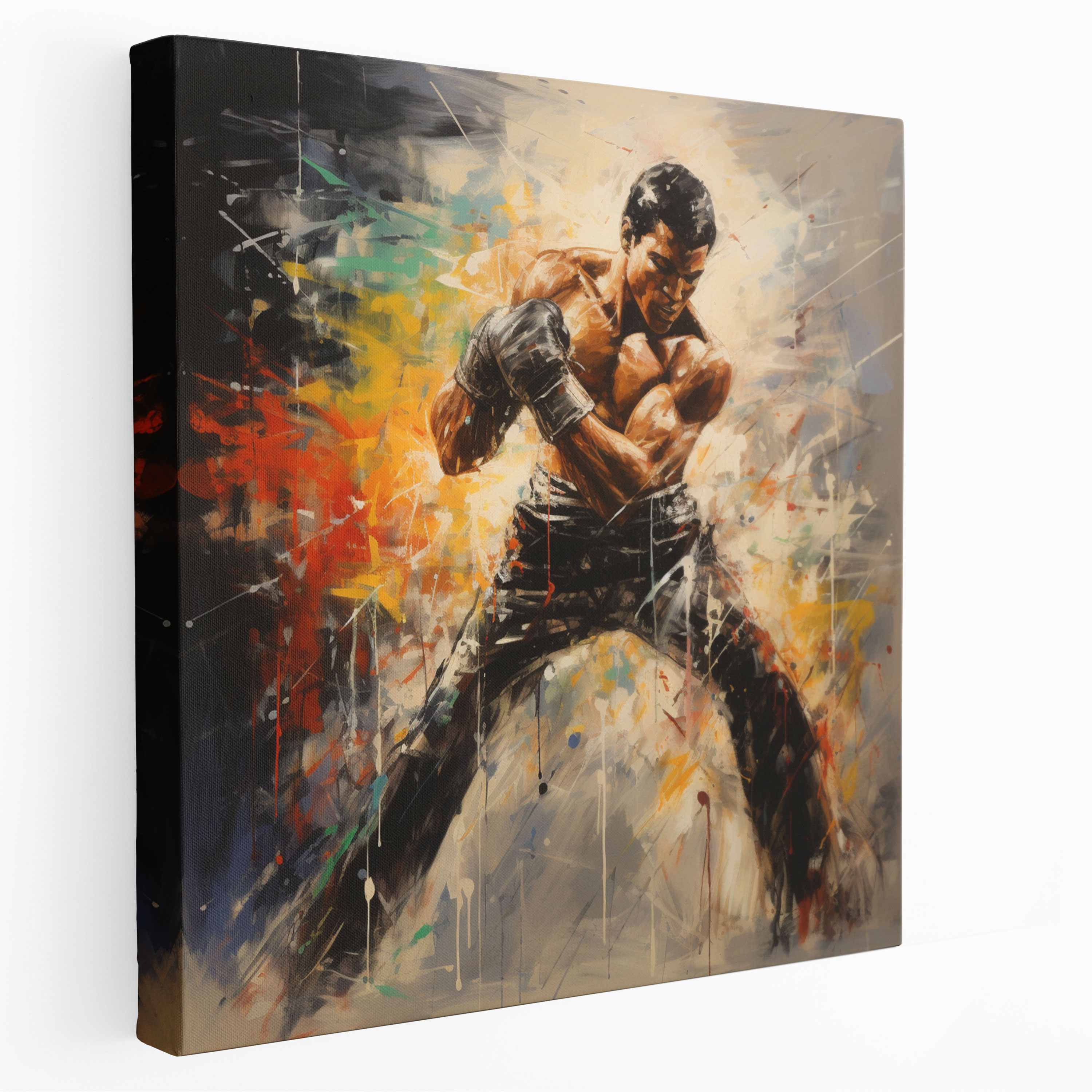 Dynamic Muhammad Ali Canvas Print - Muhammad Ali, Dynamic Movement, Canvas, Boxing Ring