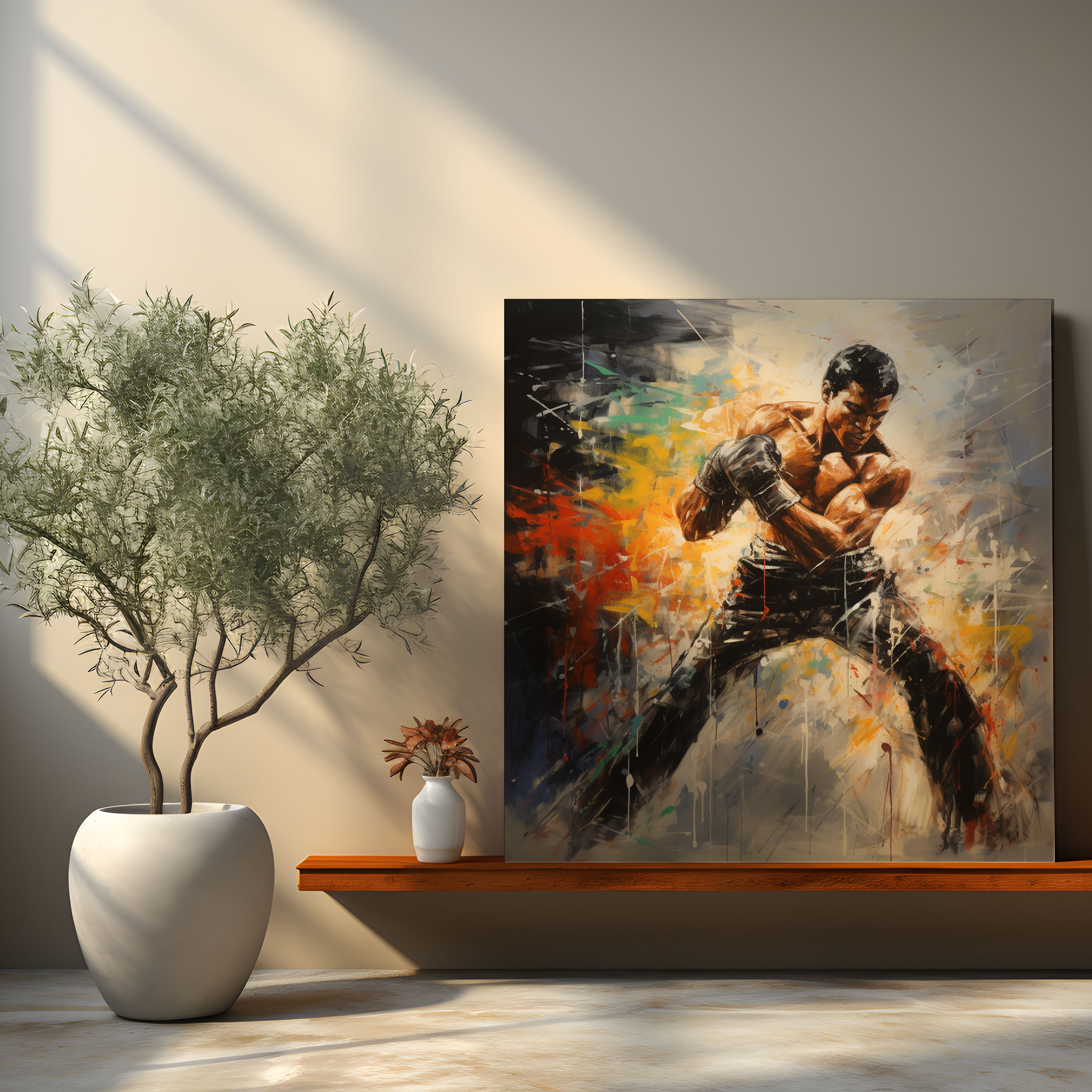 Dynamic Muhammad Ali Canvas Print - Muhammad Ali, Dynamic Movement, Canvas, Boxing Ring