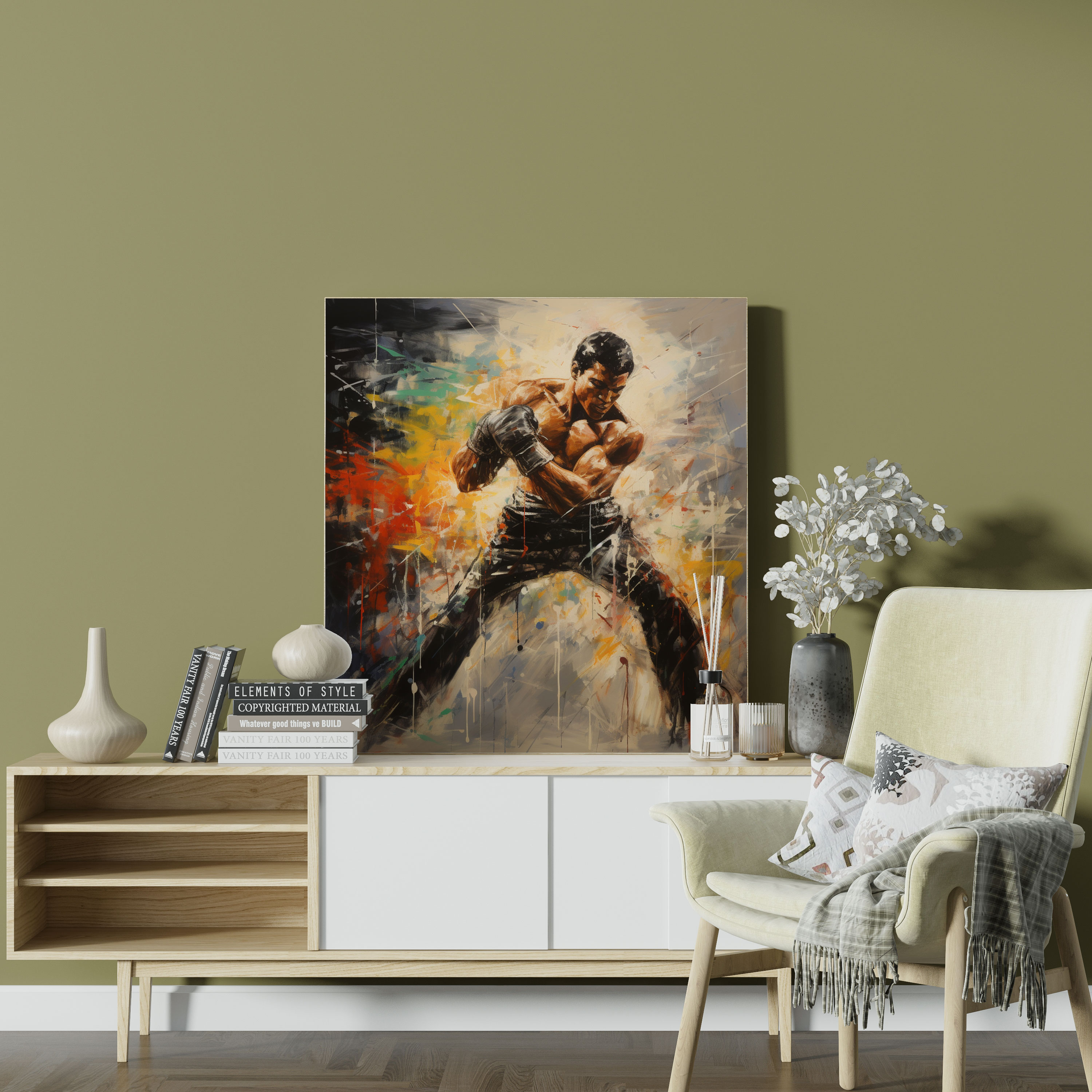 Dynamic Muhammad Ali Canvas Print - Muhammad Ali, Dynamic Movement, Canvas, Boxing Ring