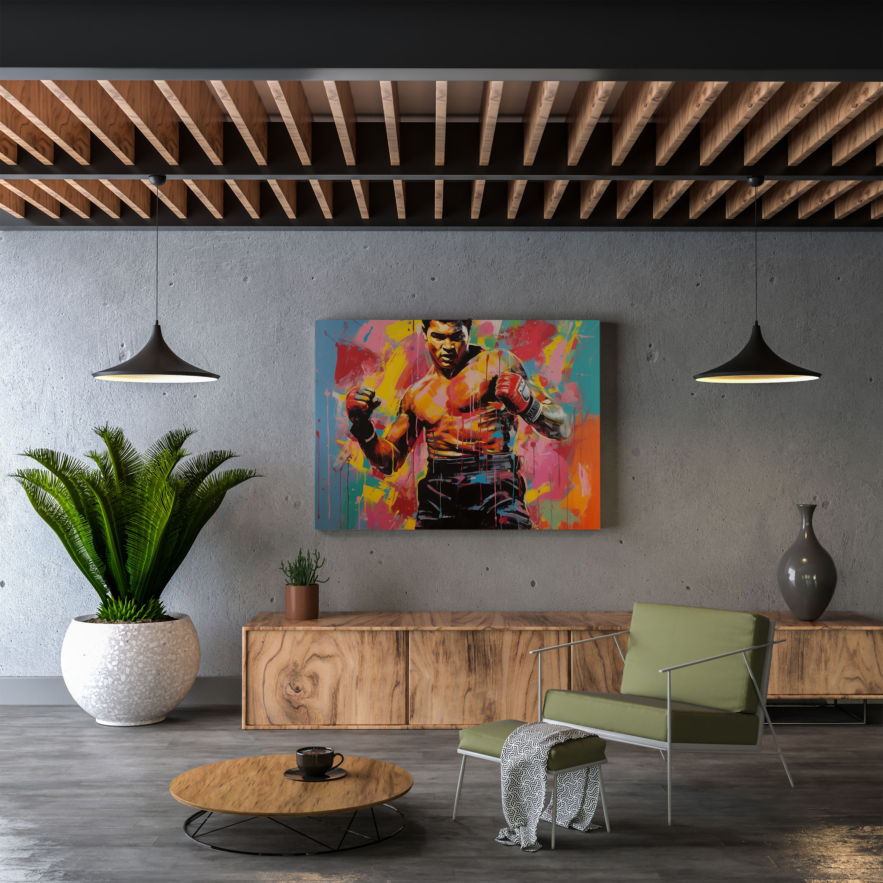Muhammad Ali Canvas Print - Vibrant Pop Art Wall Decoration - Muhammad Ali, Canvas Print, Home Decoration, Canvas Wall Art