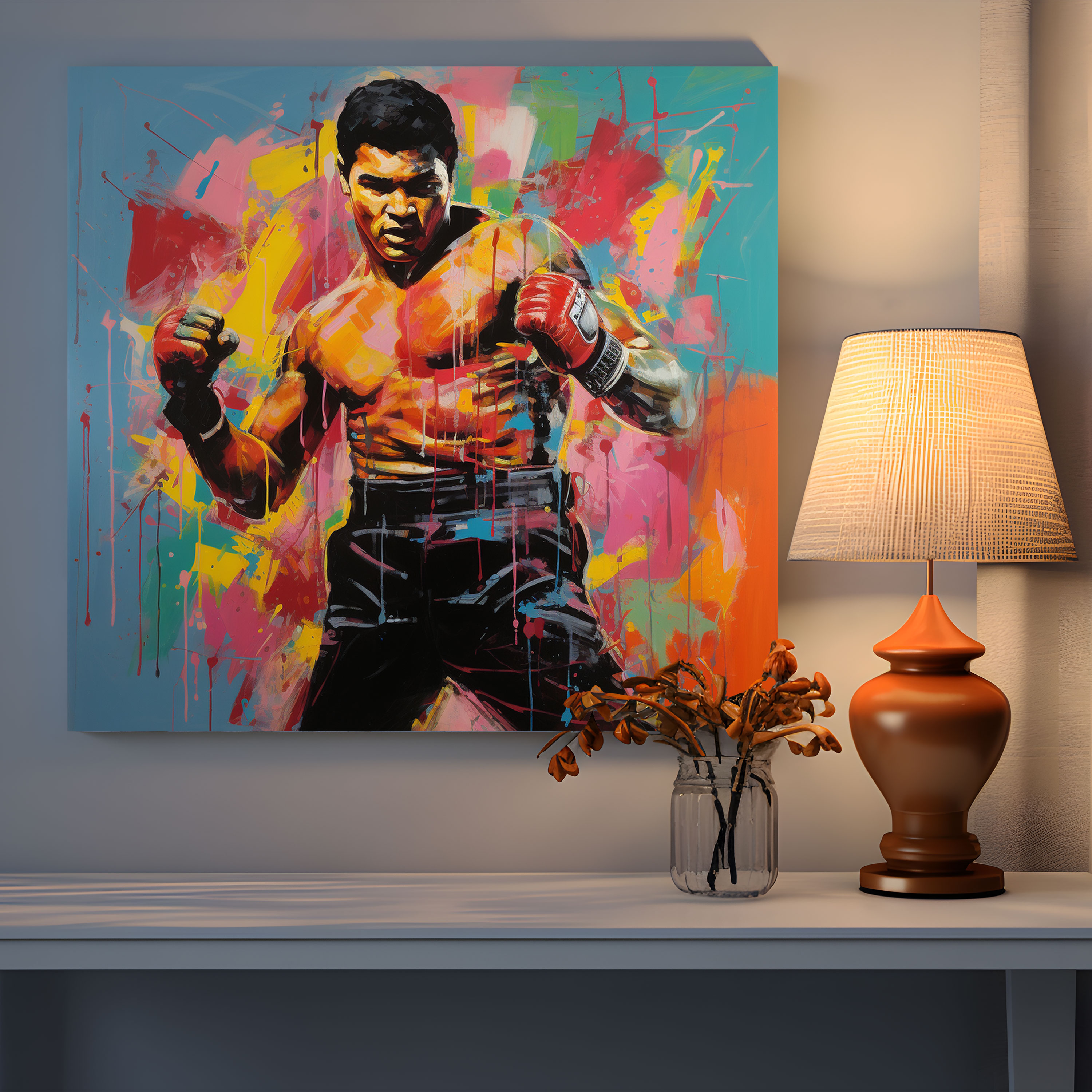 Muhammad Ali Canvas Print - Vibrant Pop Art Wall Decoration - Muhammad Ali, Canvas Print, Home Decoration, Canvas Wall Art