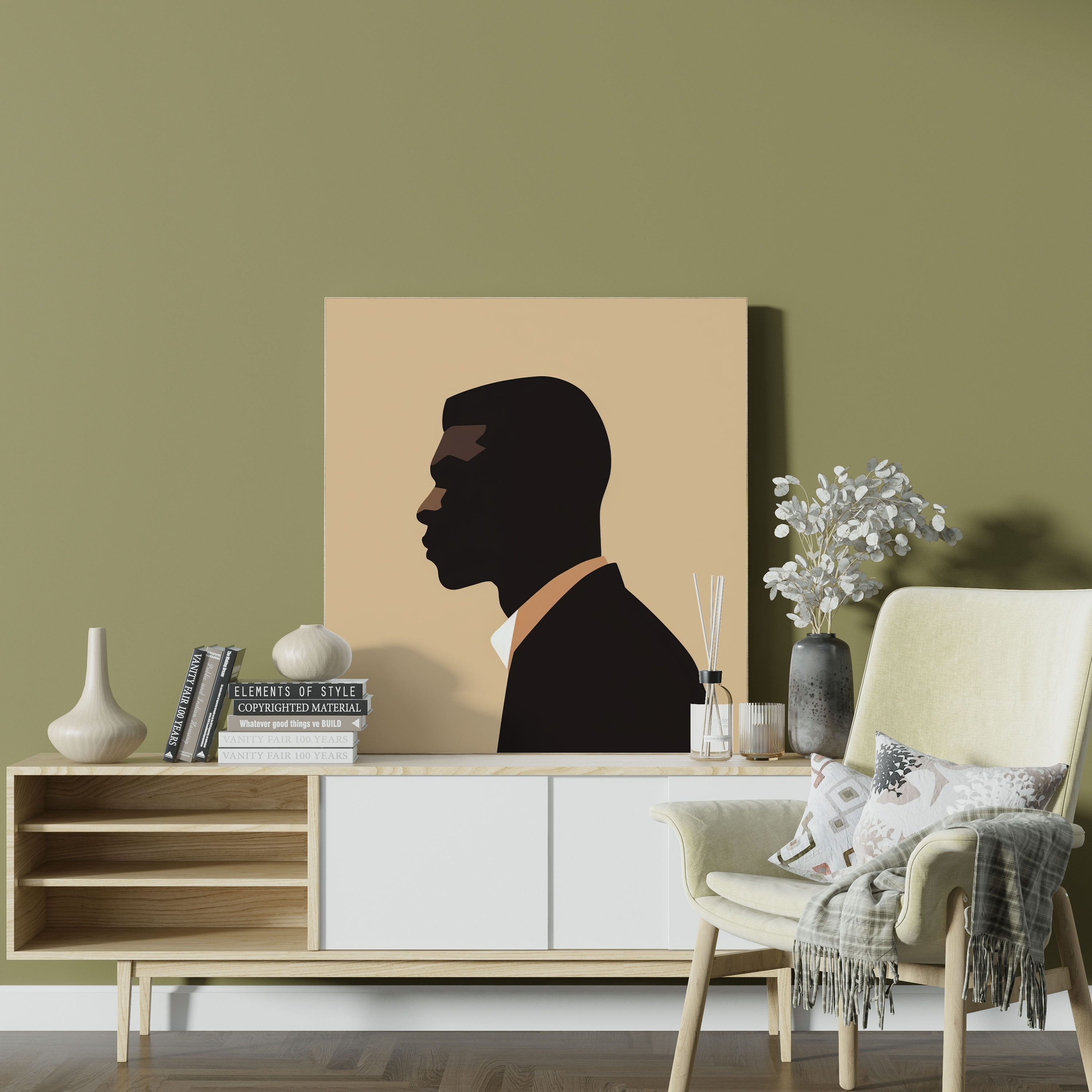 Muhammad Ali Wall Art - Minimalist Silhouette Canvas Print - Muhammad Ali, Muhammad Ali, Wall Art, Wall Decoration