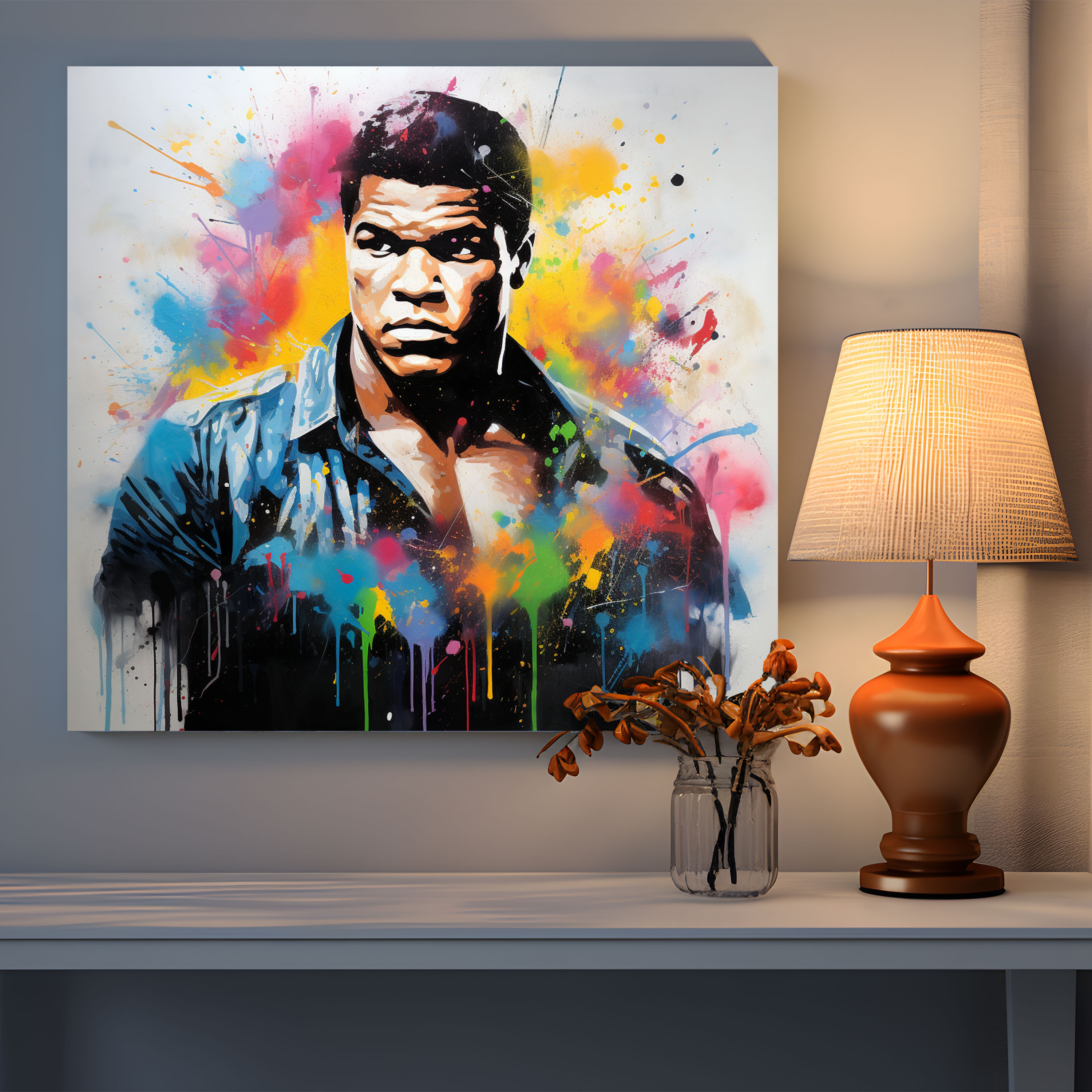 Muhammad Ali Wall Decoration - Graffiti Street Art Canvas Print - Muhammad Ali, Wall Decoration, Home Decoration, Canvas Print