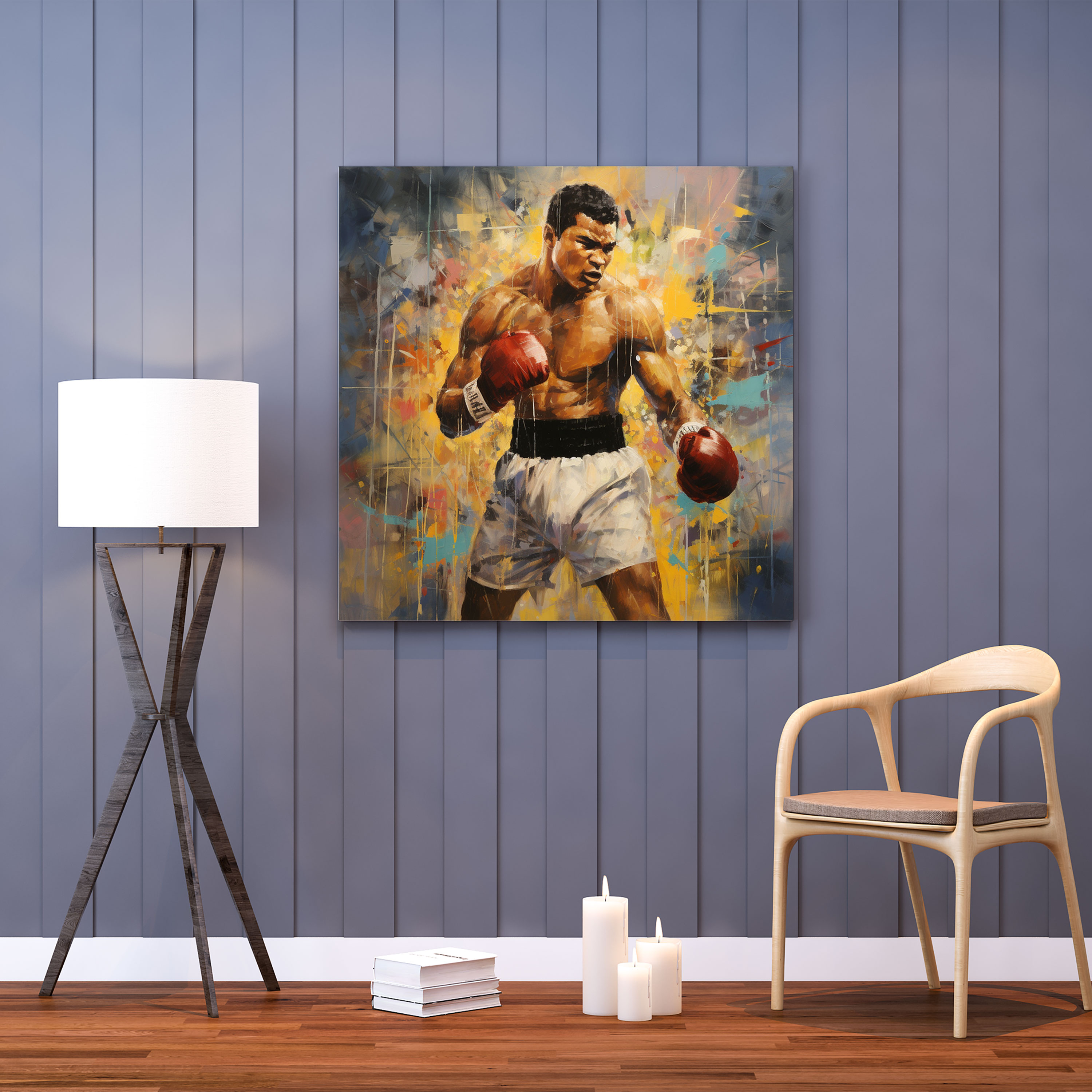Muhammad Ali Canvas Print - Impressionist Painting Wall Art - Muhammad Ali, Canvas, Wall Decoration, Canvas Wall Art