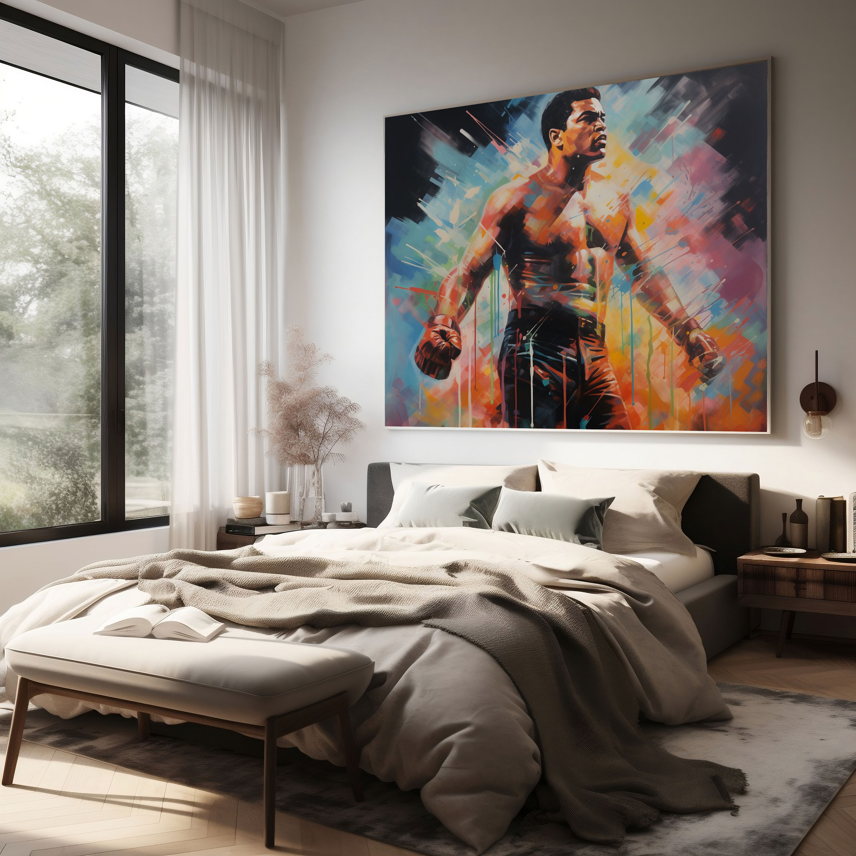 Muhammad Ali Kanvas Tablo - Kararlılık ve Sanat Duvar Dekorasyonu