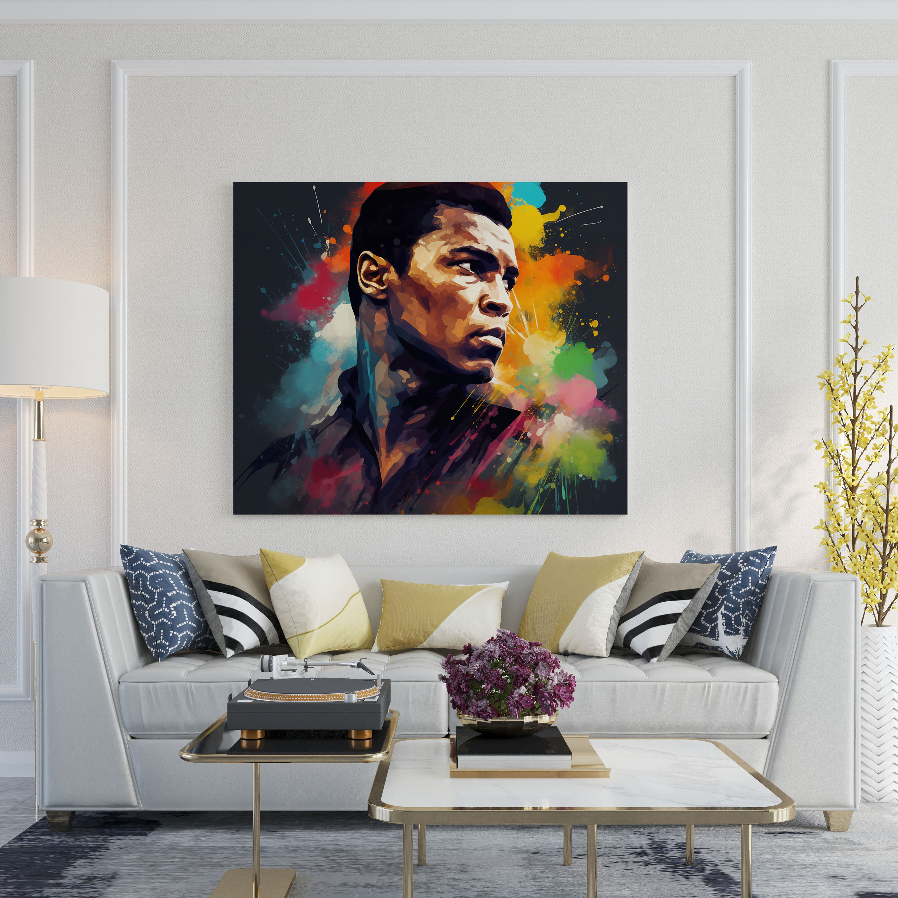 Muhammad Ali Wall Decoration - Muhammad Ali, Vibrant, Canvas, Determination