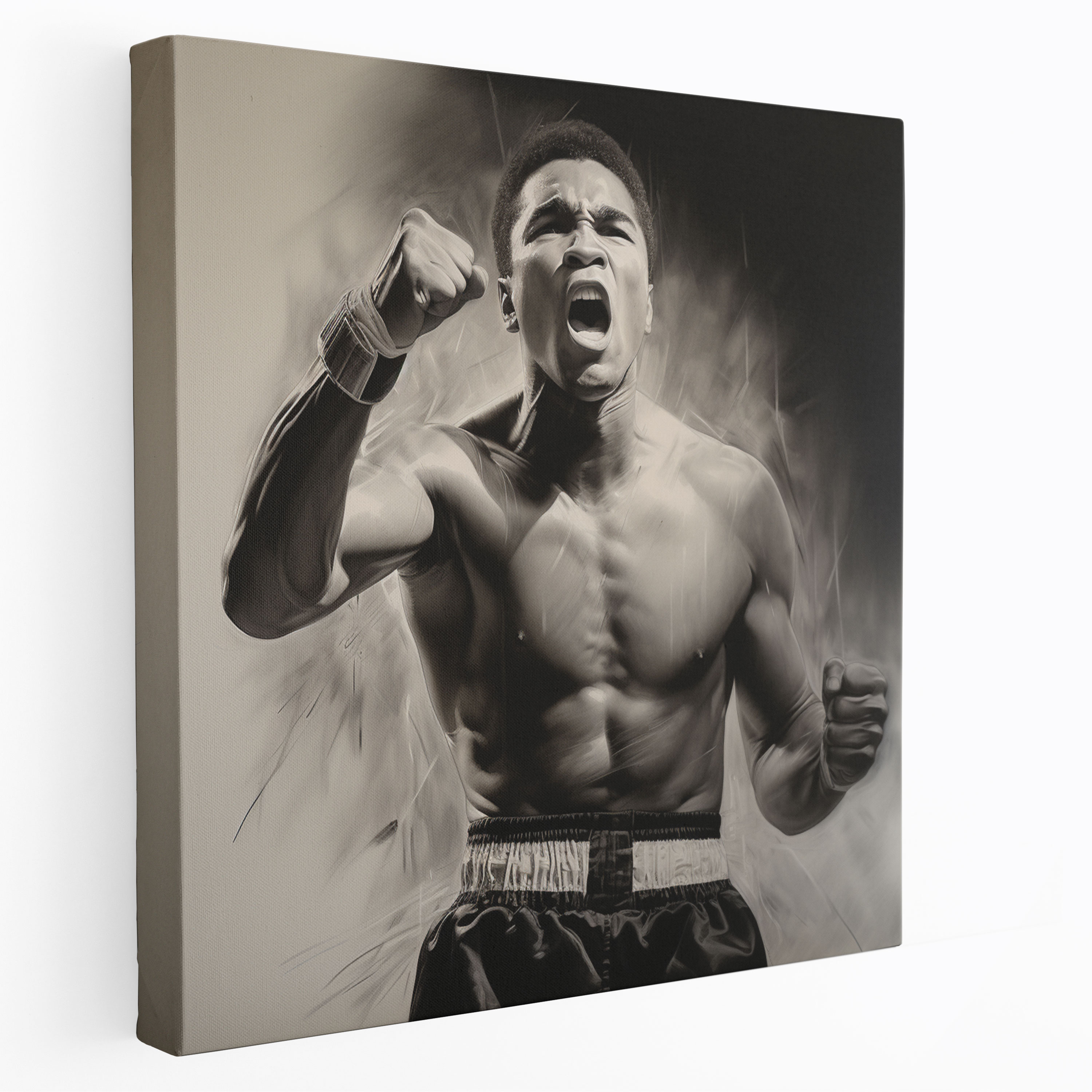 Muhammad Ali Canvas Print - Muhammad Ali, Canvas Wall Art, Canvas Print, Charcoal Sketch
