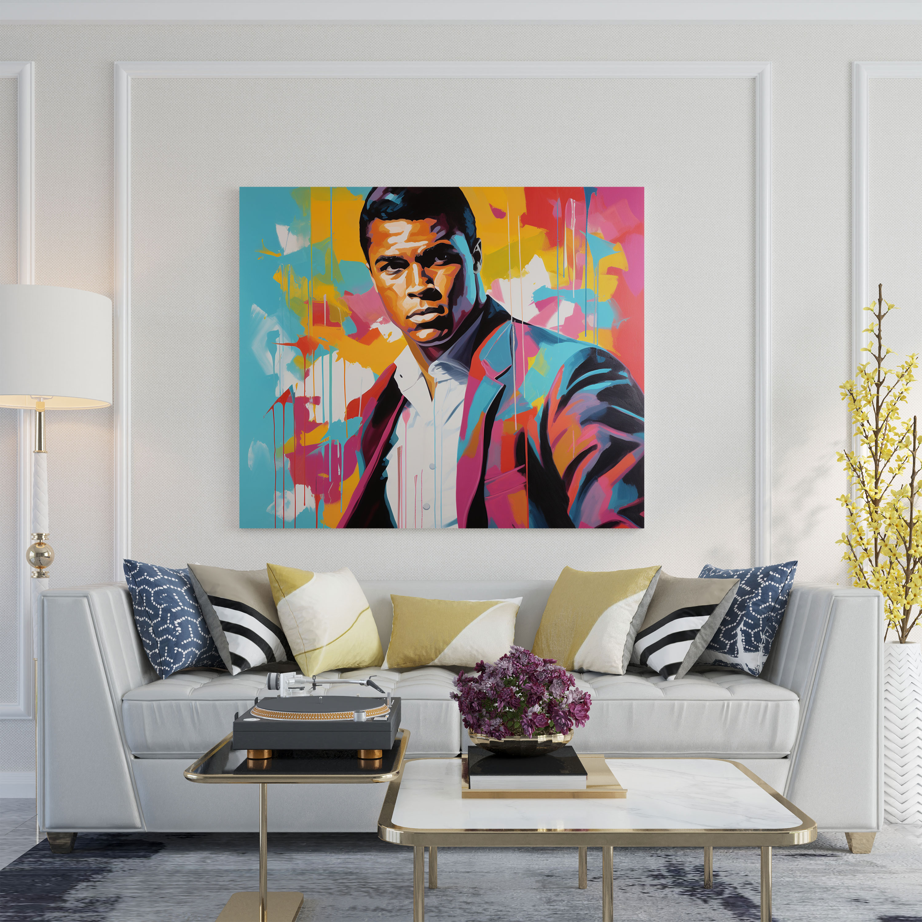 Muhammad Ali Wall Art - Muhammad Ali, Bold Lines, Boxing, Pop Art