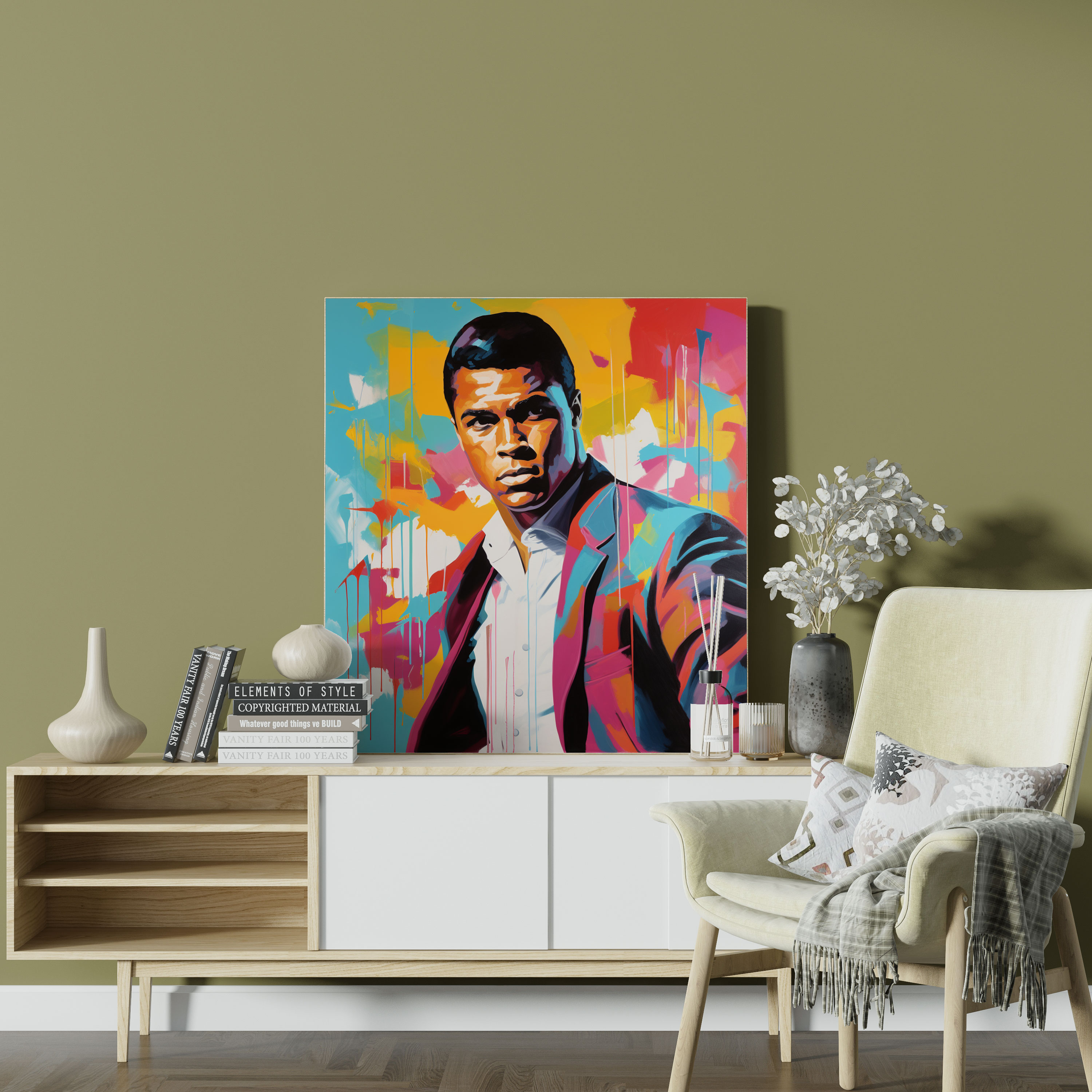 Muhammad Ali Wall Art - Muhammad Ali, Bold Lines, Boxing, Pop Art