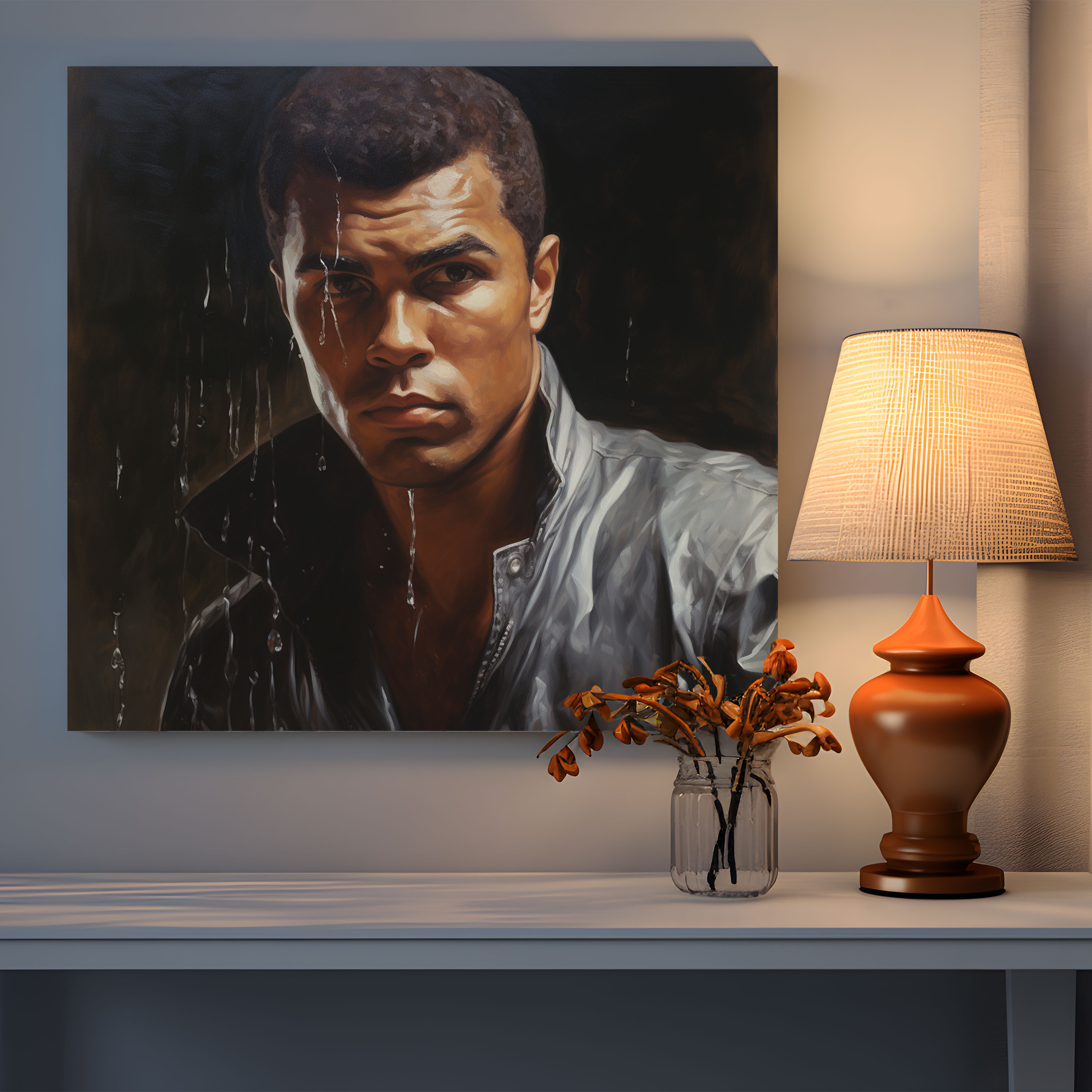 Muhammed Ali Duvar Sanatı - Kanvas Tablo Ev Dekorasyonu