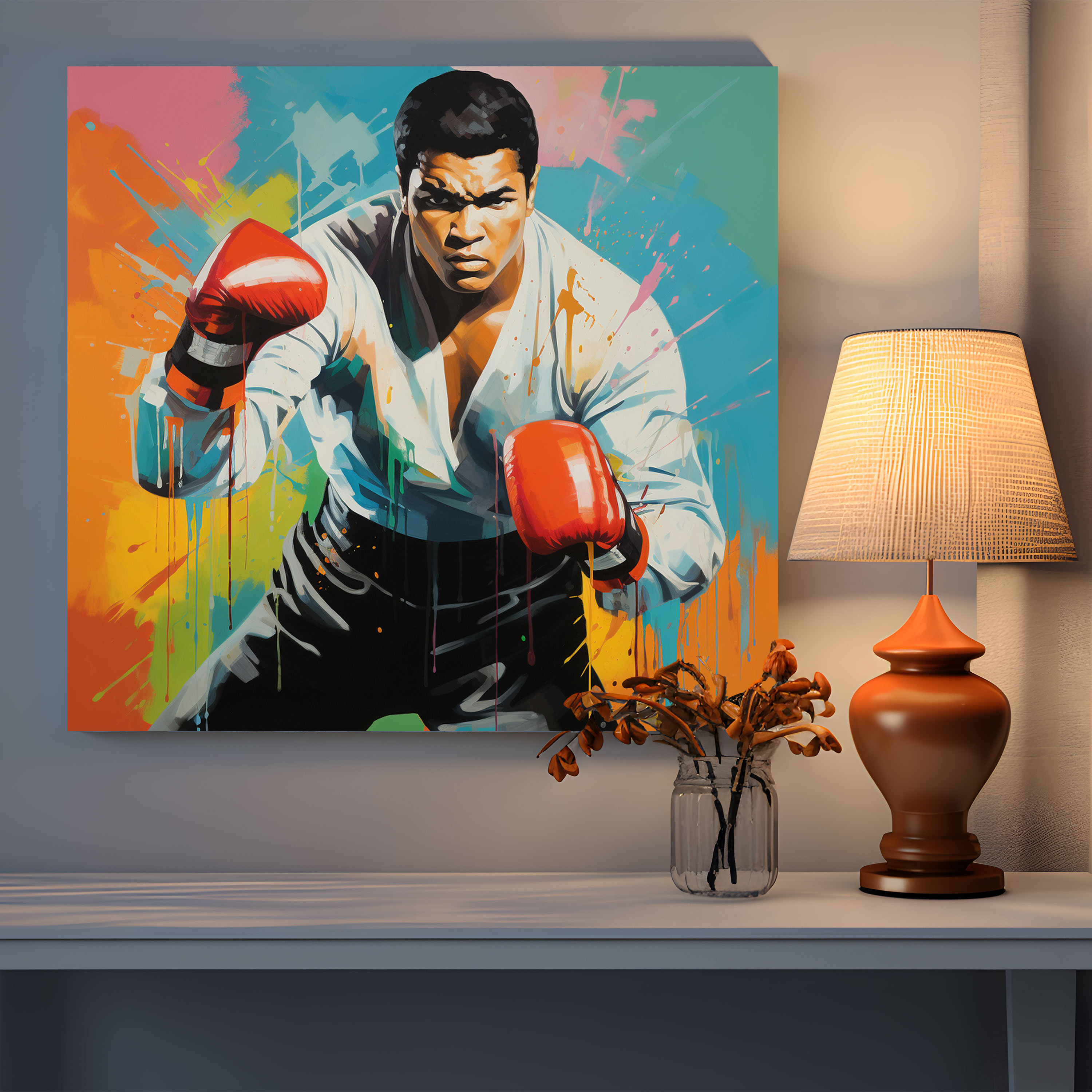 Muhammad Ali Canvas Print - Colorful Pop Art Wall Art - Muhammad Ali, Pop Art, Vibrant, Wall Art