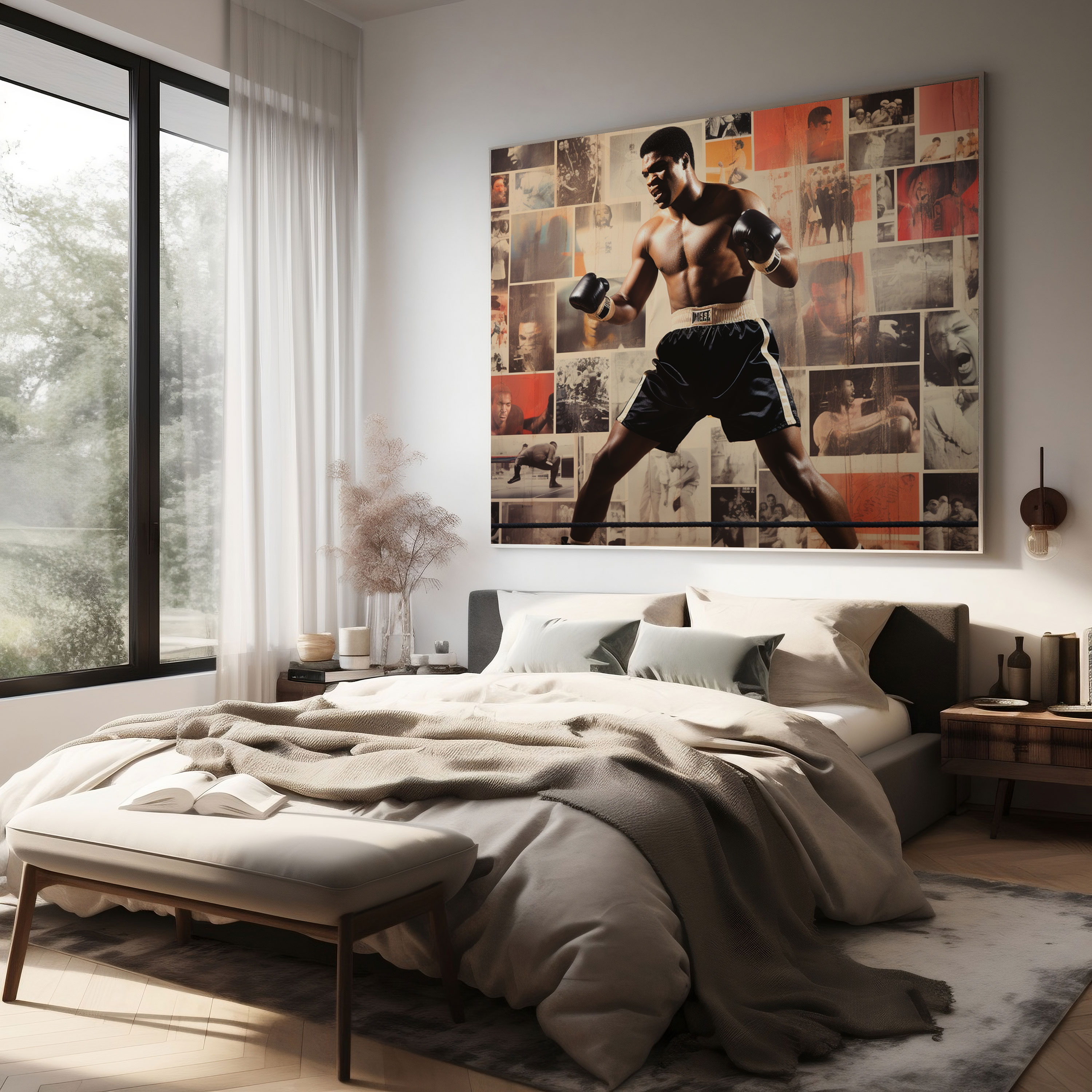 Muhammad Ali Wall Decoration - Iconic Moments Canvas Print - Muhammad Ali, Boxing, Collage, Wall Art