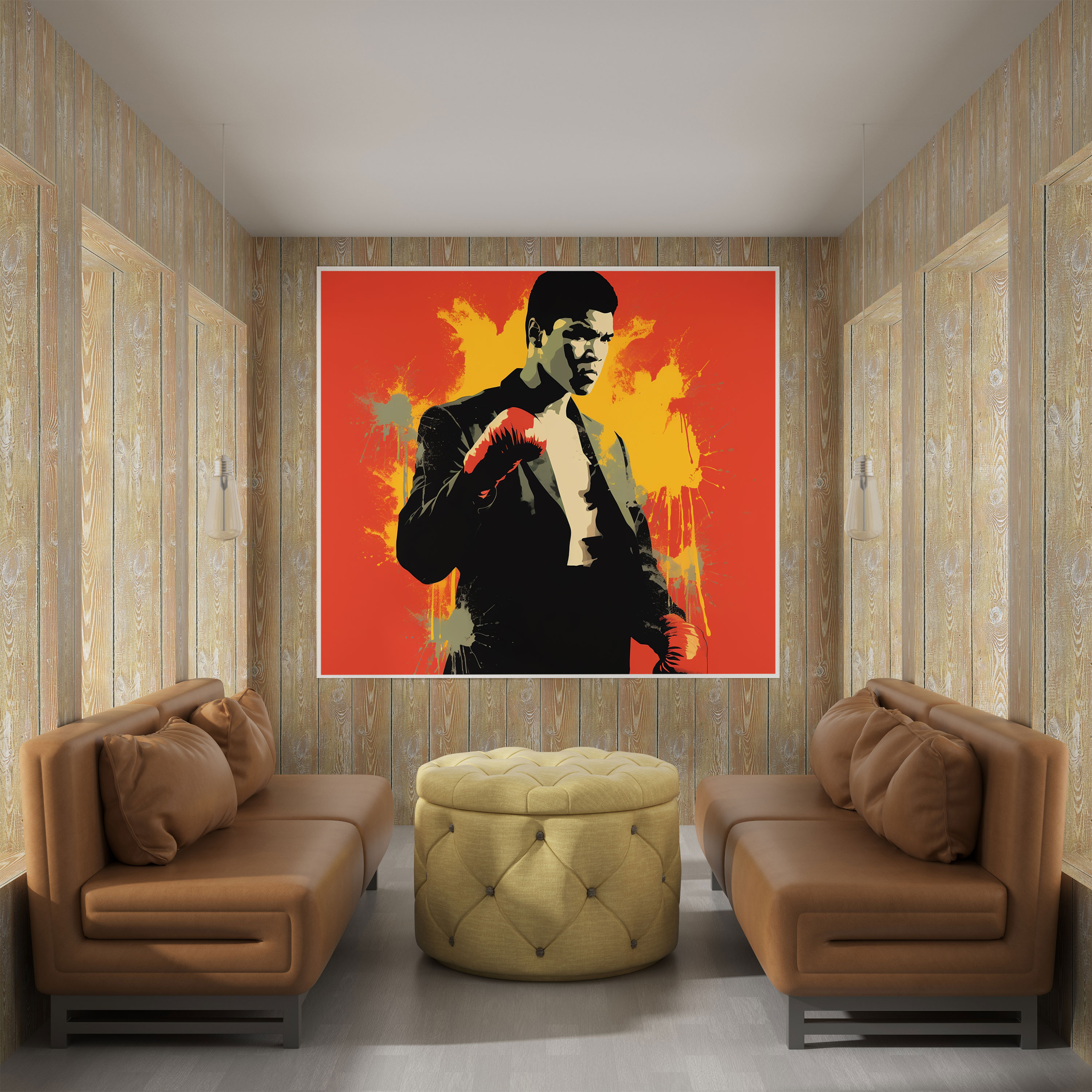 Muhammad Ali Wall Art - Minimalist Silhouette Canvas Print - Muhammad Ali, Boxing, Wall Decoration, Muhammad Ali