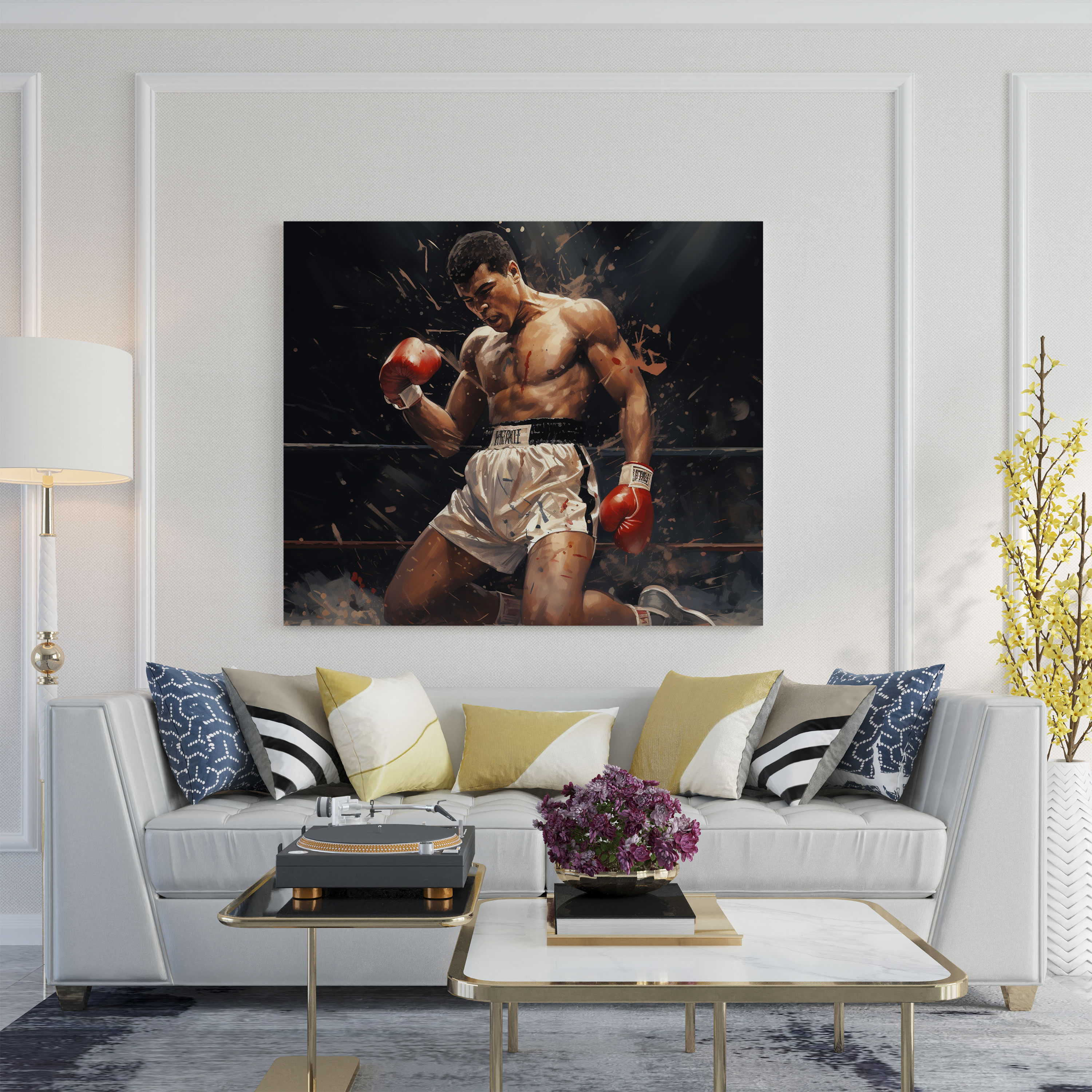 Muhammad Ali Wall Art - Digital Illustration Canvas Print - Muhammad Ali, Home Decoration, Canvas Print, Canvas Wall Art