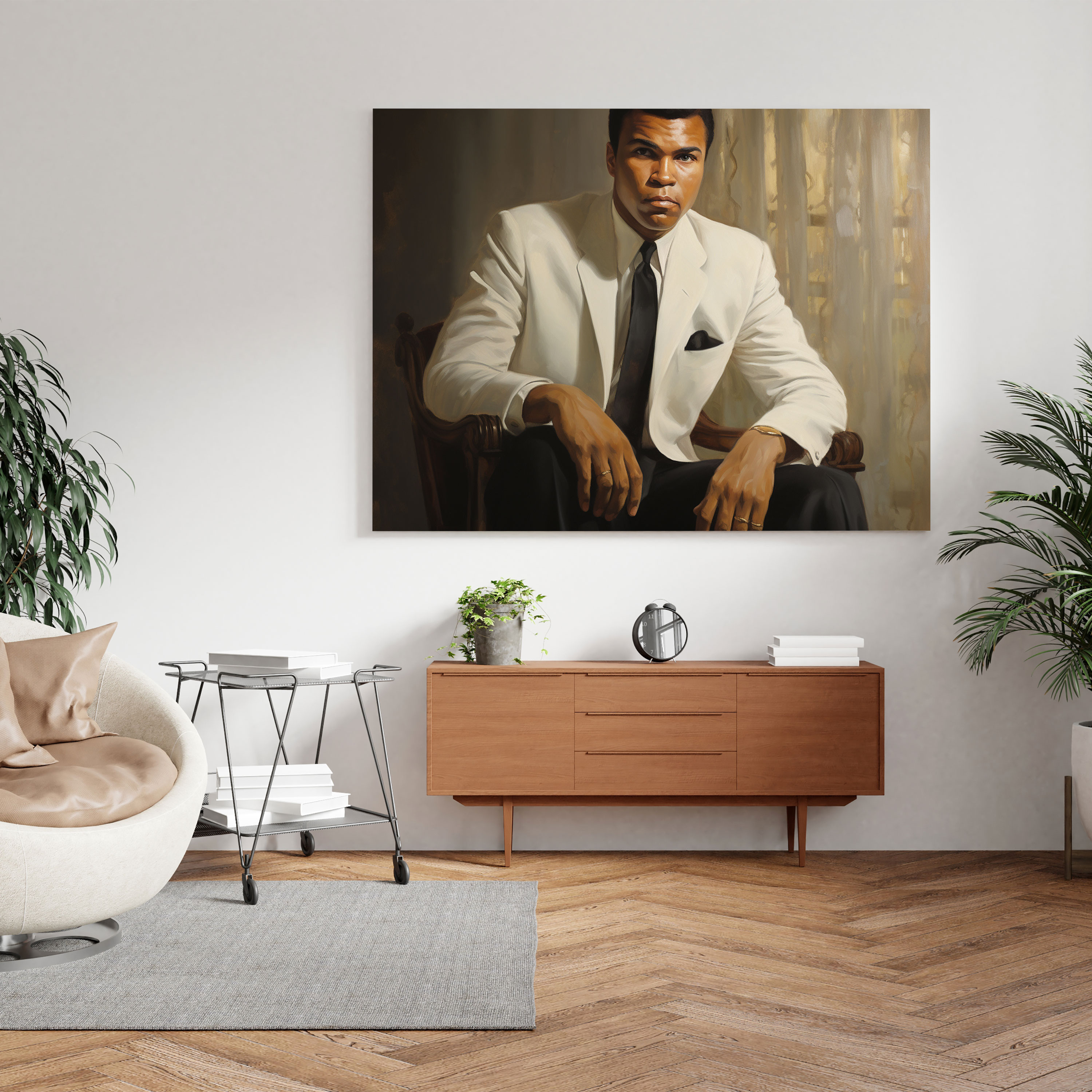 Muhammad Ali Canvas Print - Realistic Oil Painting Wall Art - Muhammad Ali, Home Decoration, Canvas, Oil Painting