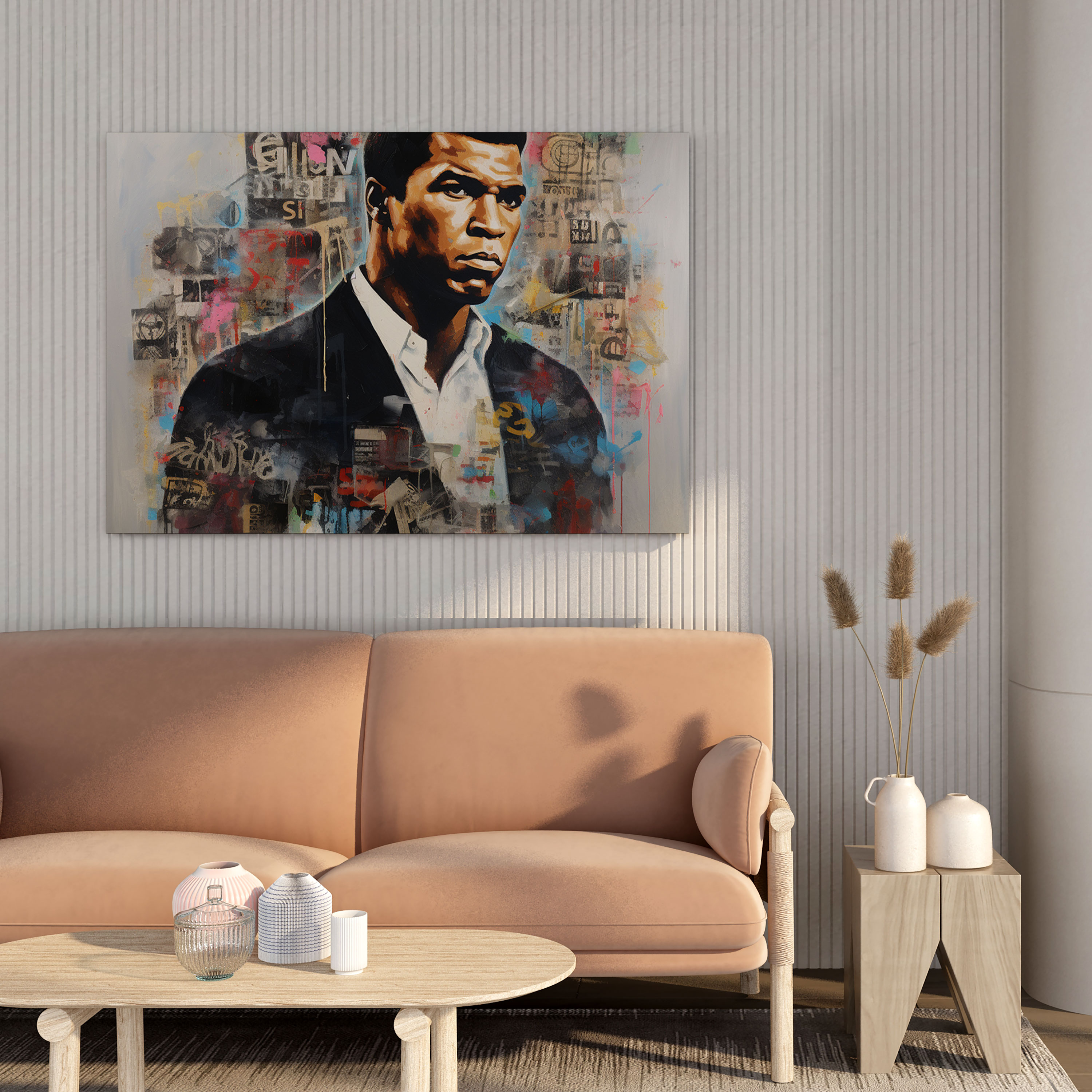 Muhammad Ali Wall Decoration - Contemporary Mixed Media Canvas Print - Muhammad Ali, Canvas, Muhammad Ali, Wall Art
