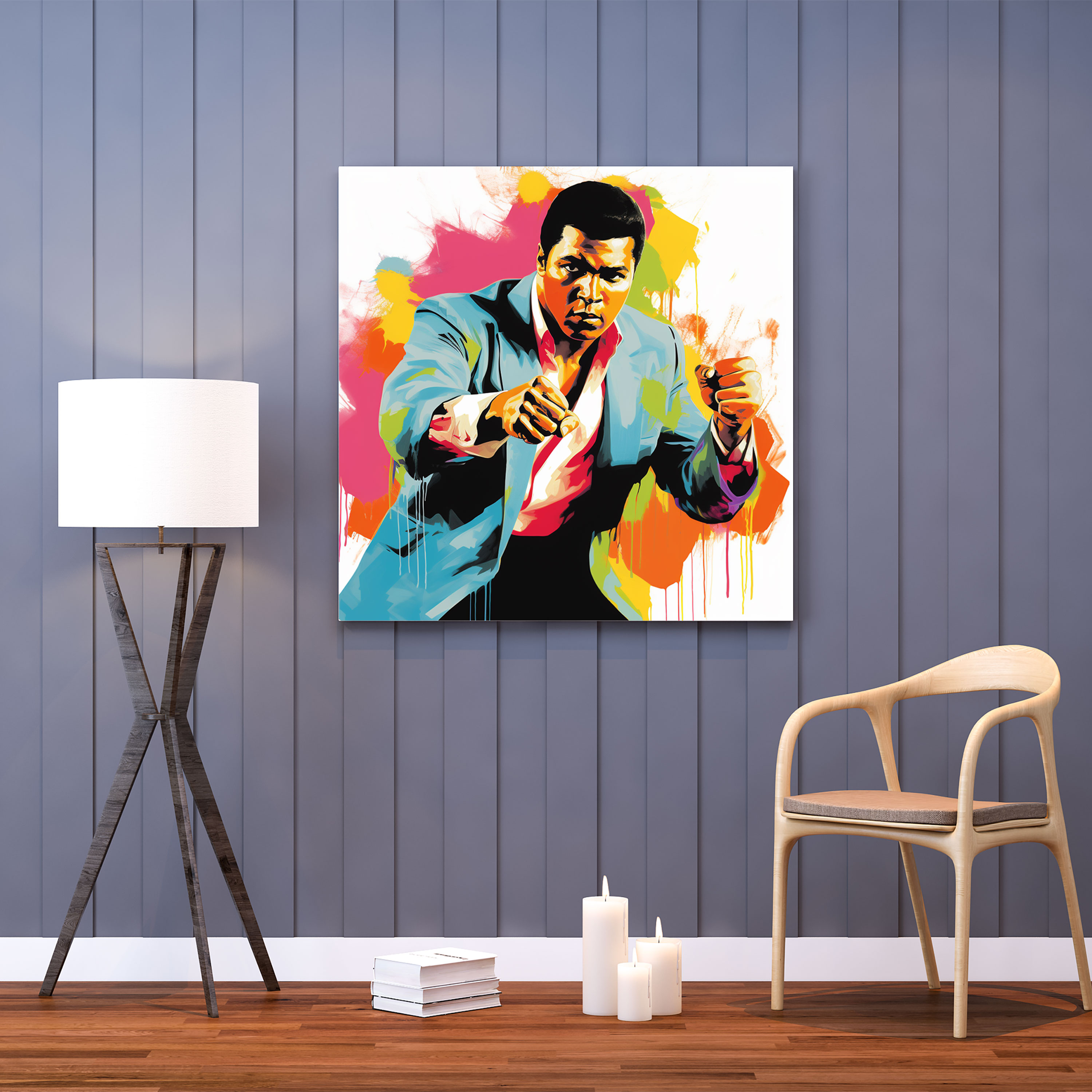 Muhammad Ali Duvar Sanatı - Heyecan Kanvas Tablo
