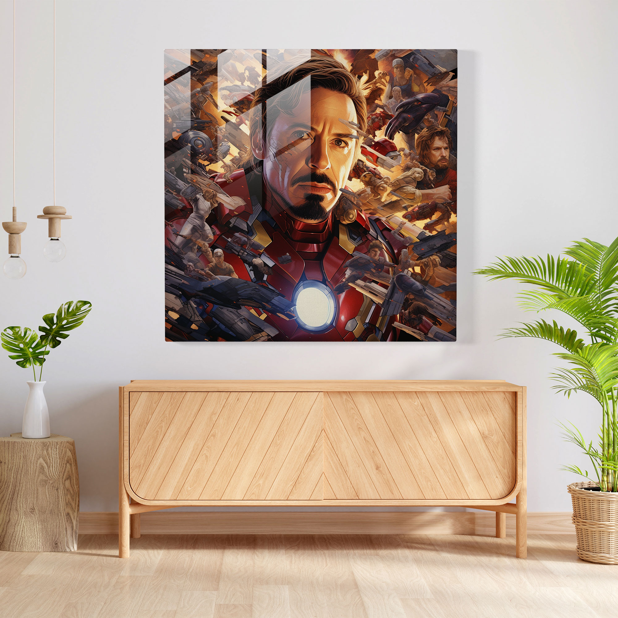Marvel Gerçekçi Cam Tablo - Marvel Duvar Dekorasyonu Modern Sanat Film Kareleri
