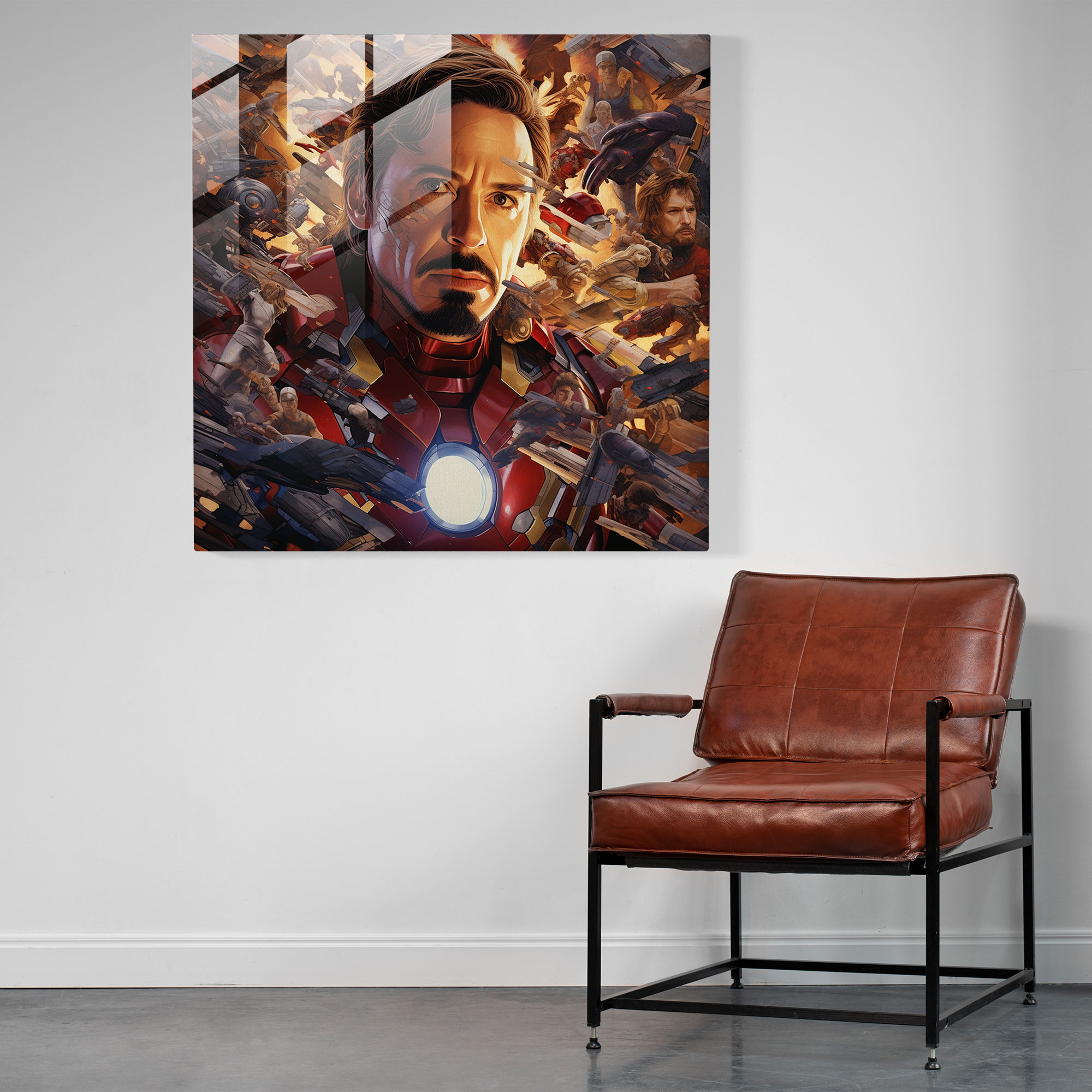 Marvel Gerçekçi Cam Tablo - Marvel Duvar Dekorasyonu Modern Sanat Film Kareleri