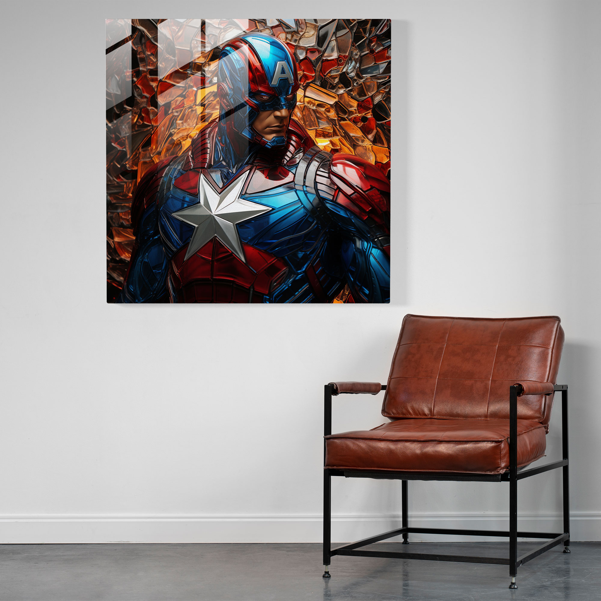 Marvelous Glass Print - Superhero Close-Up - Marvel, Glass Print, Close-Up, Marvel