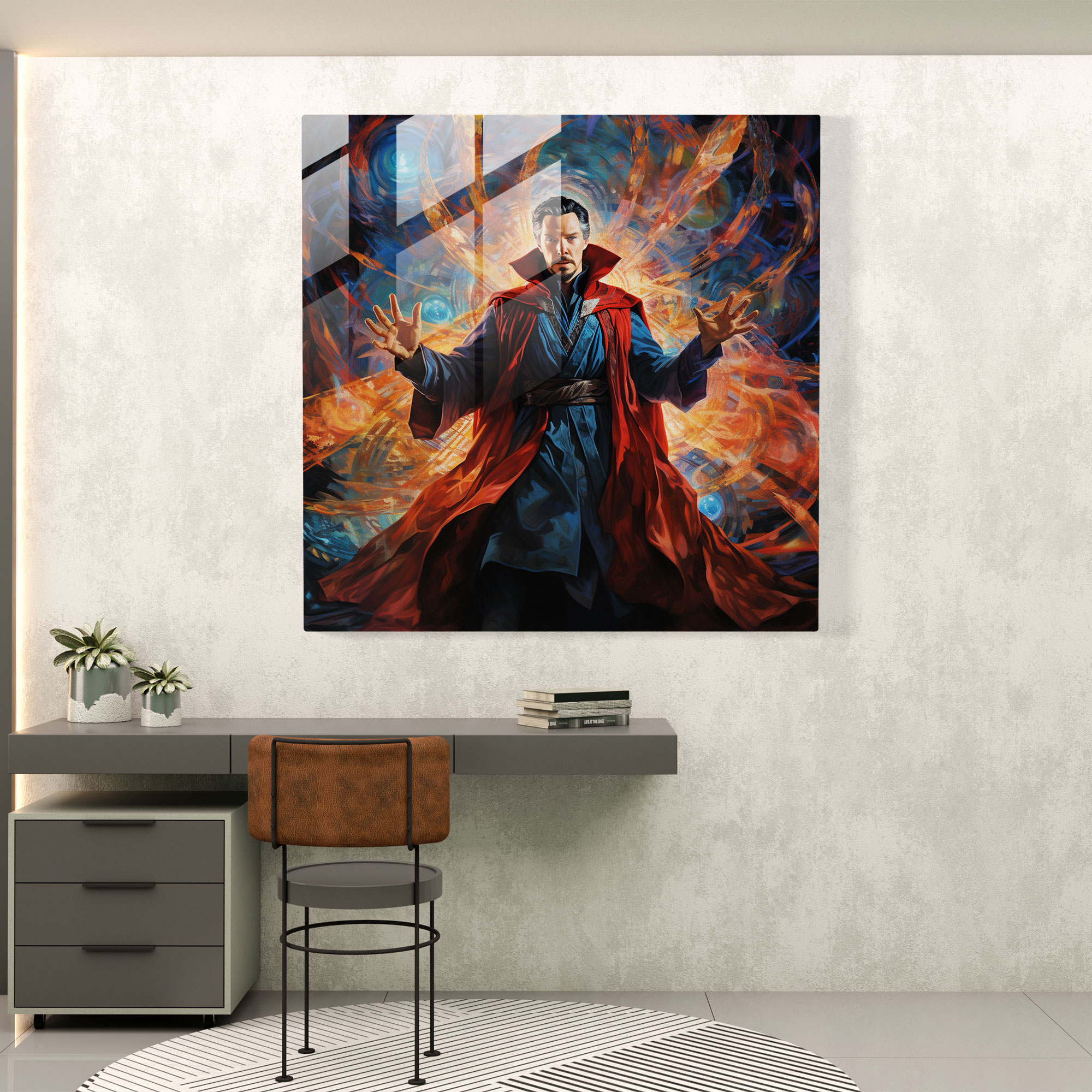 Marvel Doctor Strange Glass Print - Marvel, Marvel, Wall Decoration, Cosmic Energy