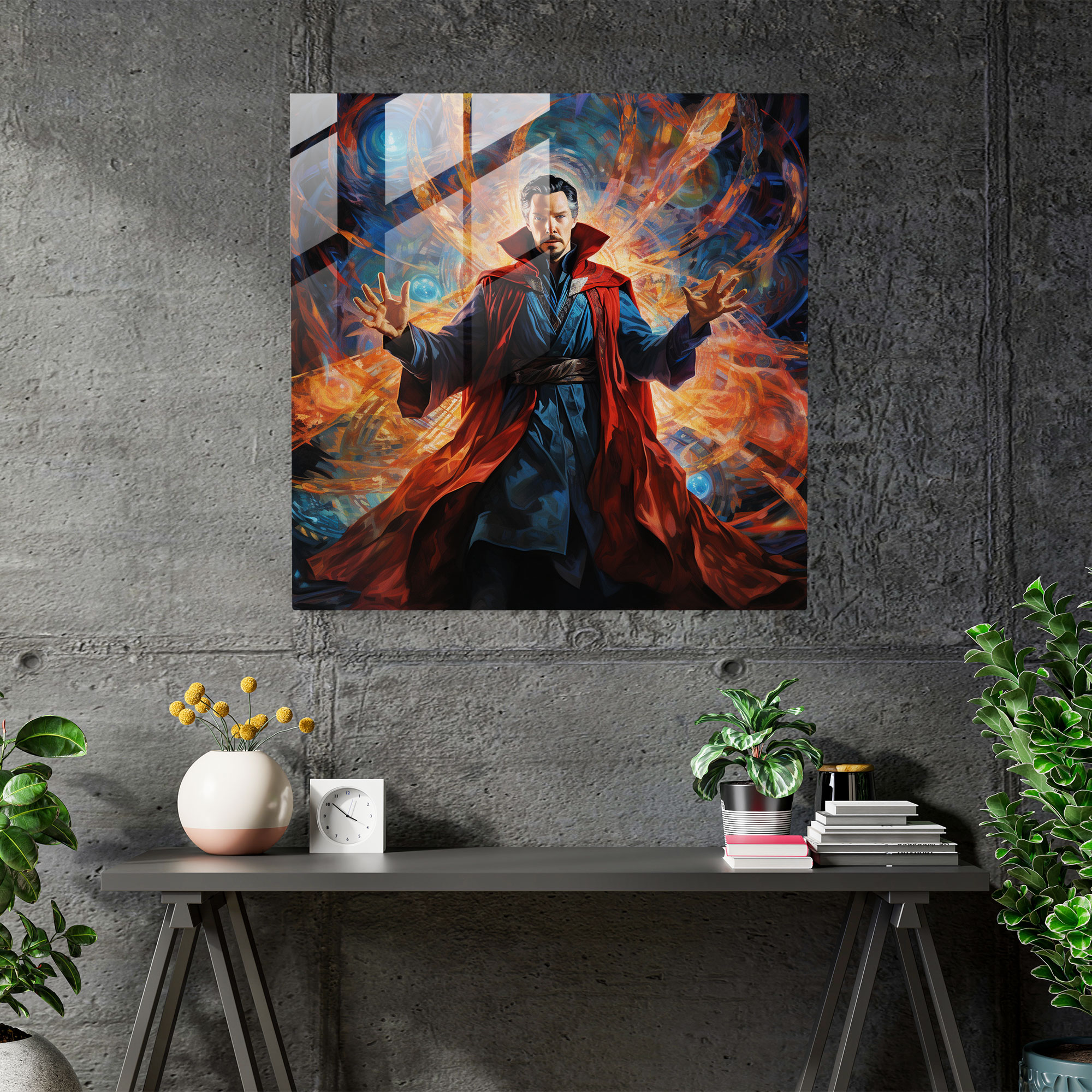 Marvel Doctor Strange Glass Print - Marvel, Marvel, Wall Decoration, Cosmic Energy