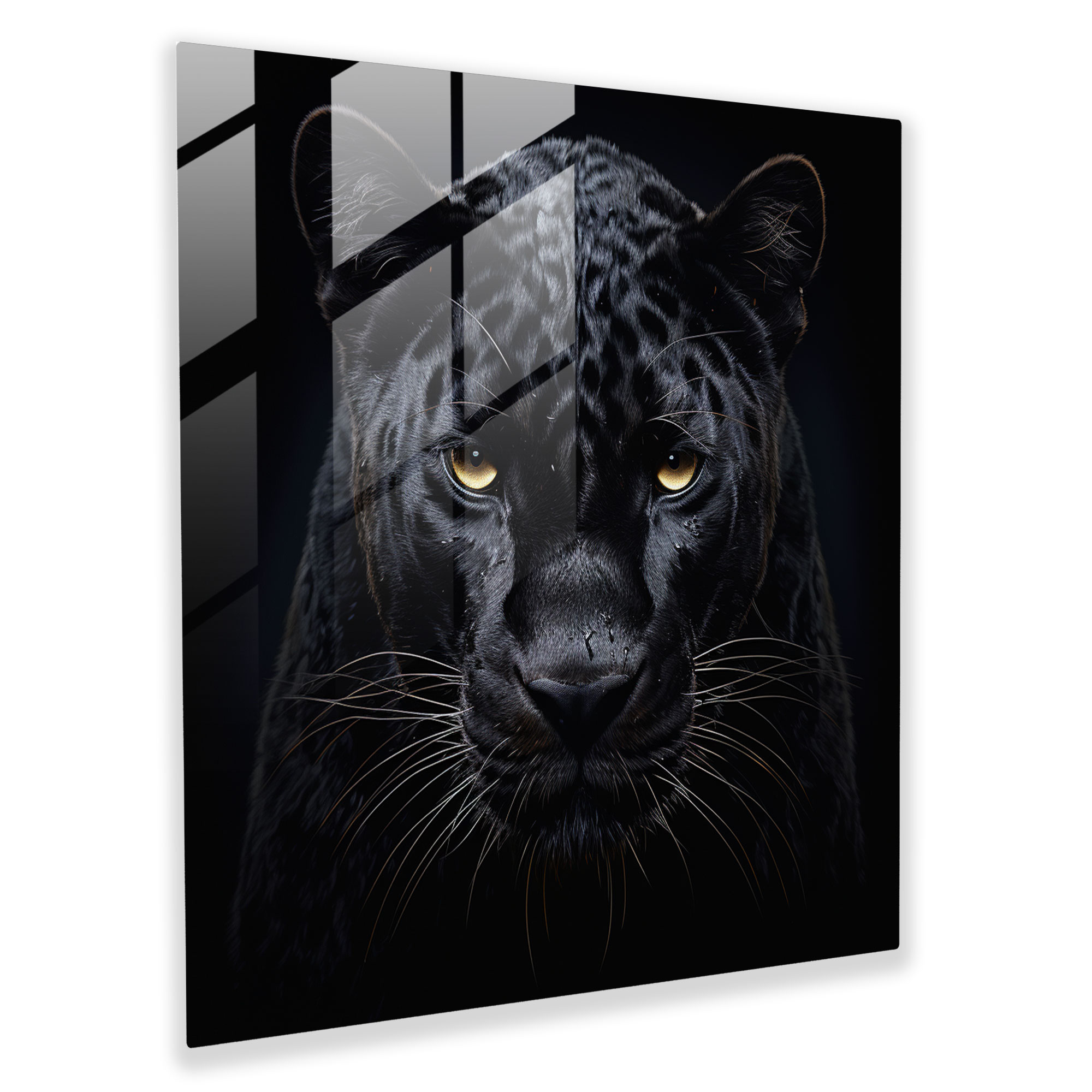Marvel Black Panther Cam Tablo - Marvel Ev Dekorasyonu Cam Duvar Sanatı